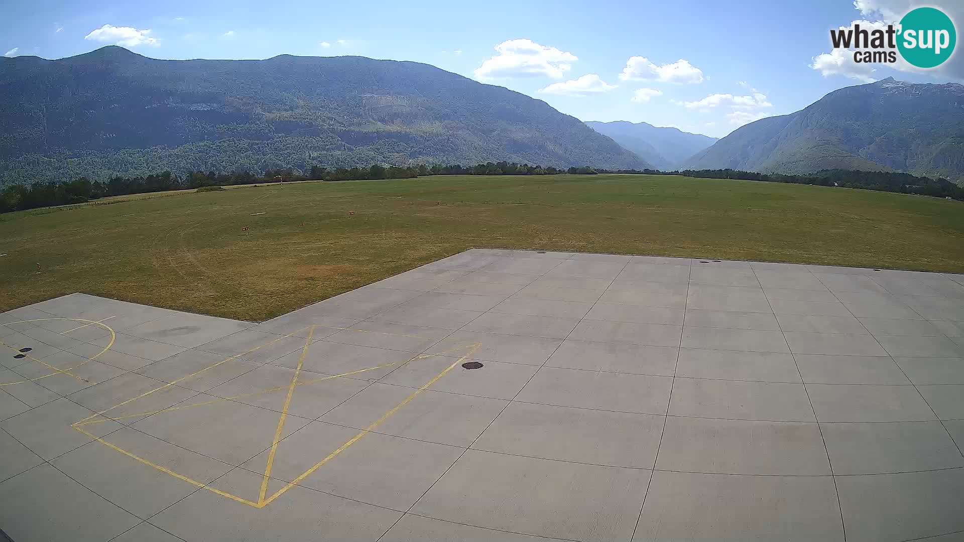 Webcam des Flughafens Bovec – Skydive Bovec