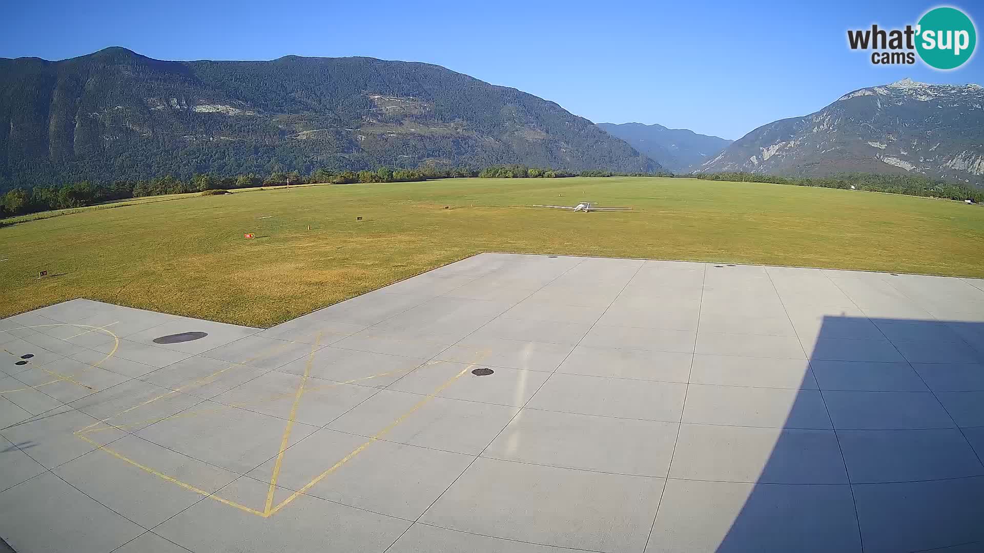 Webcam des Flughafens Bovec – Skydive Bovec