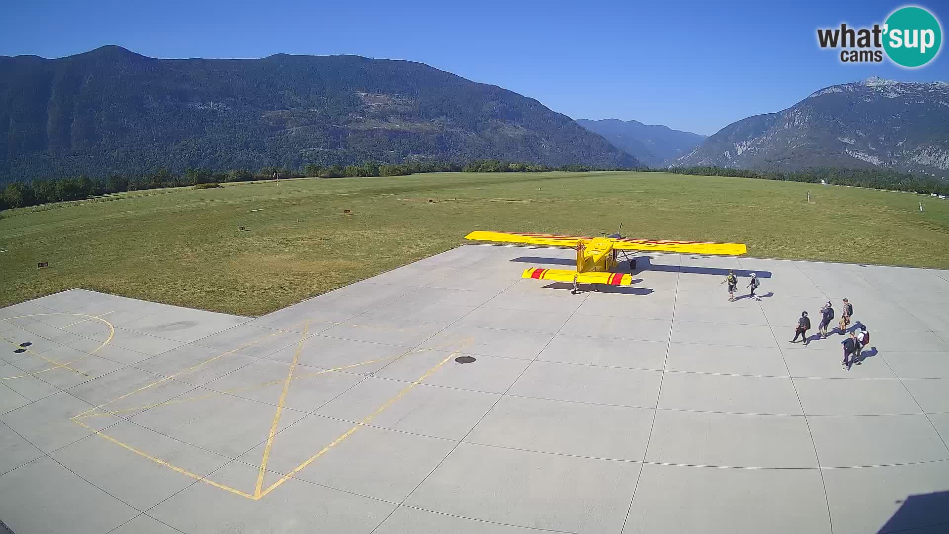 Webcam des Flughafens Bovec – Skydive Bovec