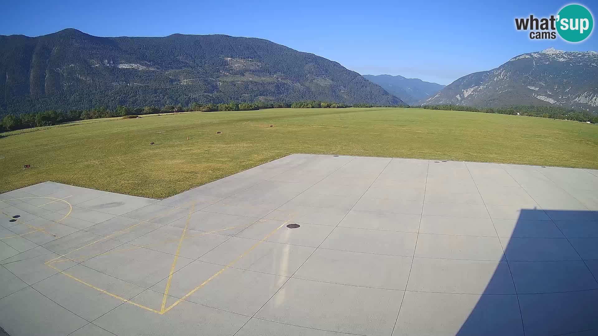 Webcam des Flughafens Bovec – Skydive Bovec