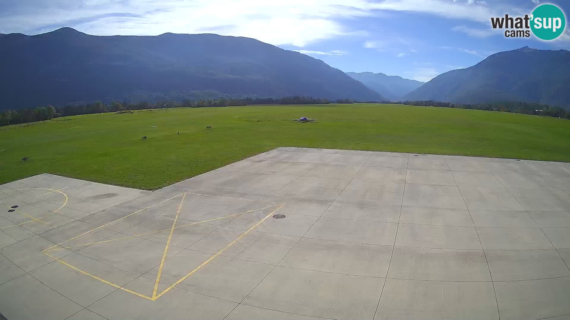 Webcam des Flughafens Bovec – Skydive Bovec
