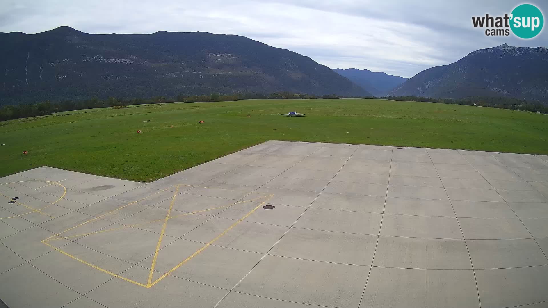 Webcam des Flughafens Bovec – Skydive Bovec