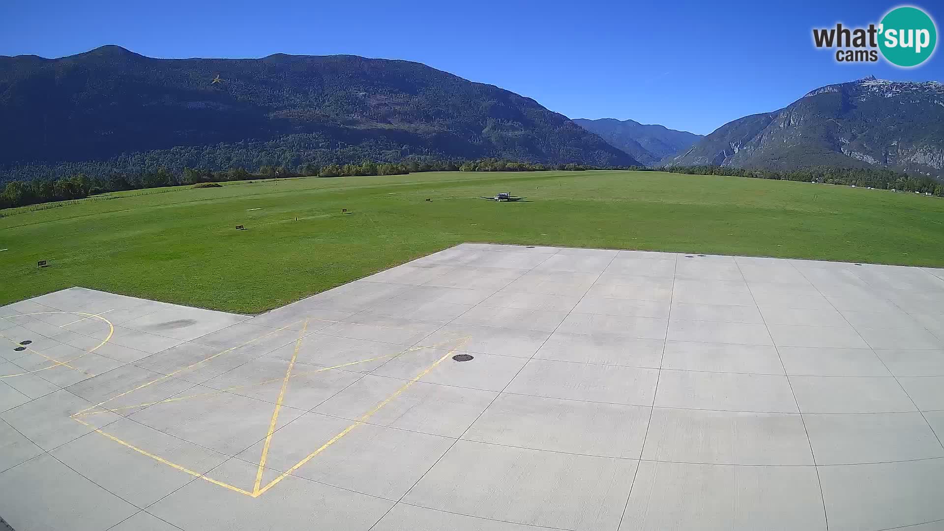 Webcam des Flughafens Bovec – Skydive Bovec