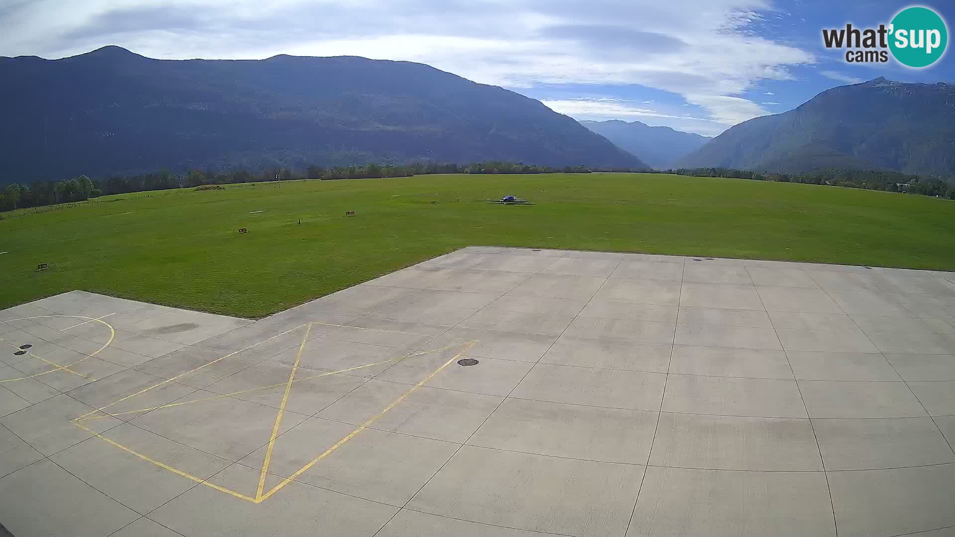 Webcam des Flughafens Bovec – Skydive Bovec