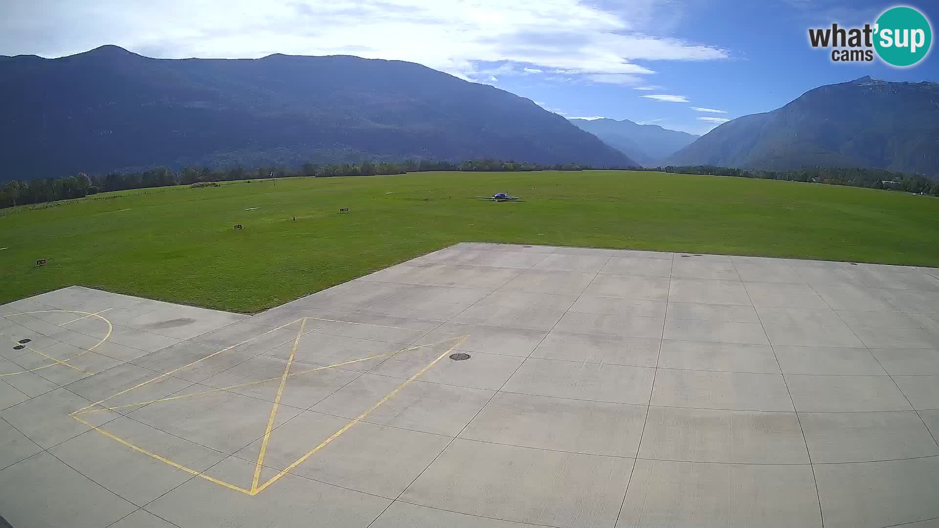 Webcam des Flughafens Bovec – Skydive Bovec