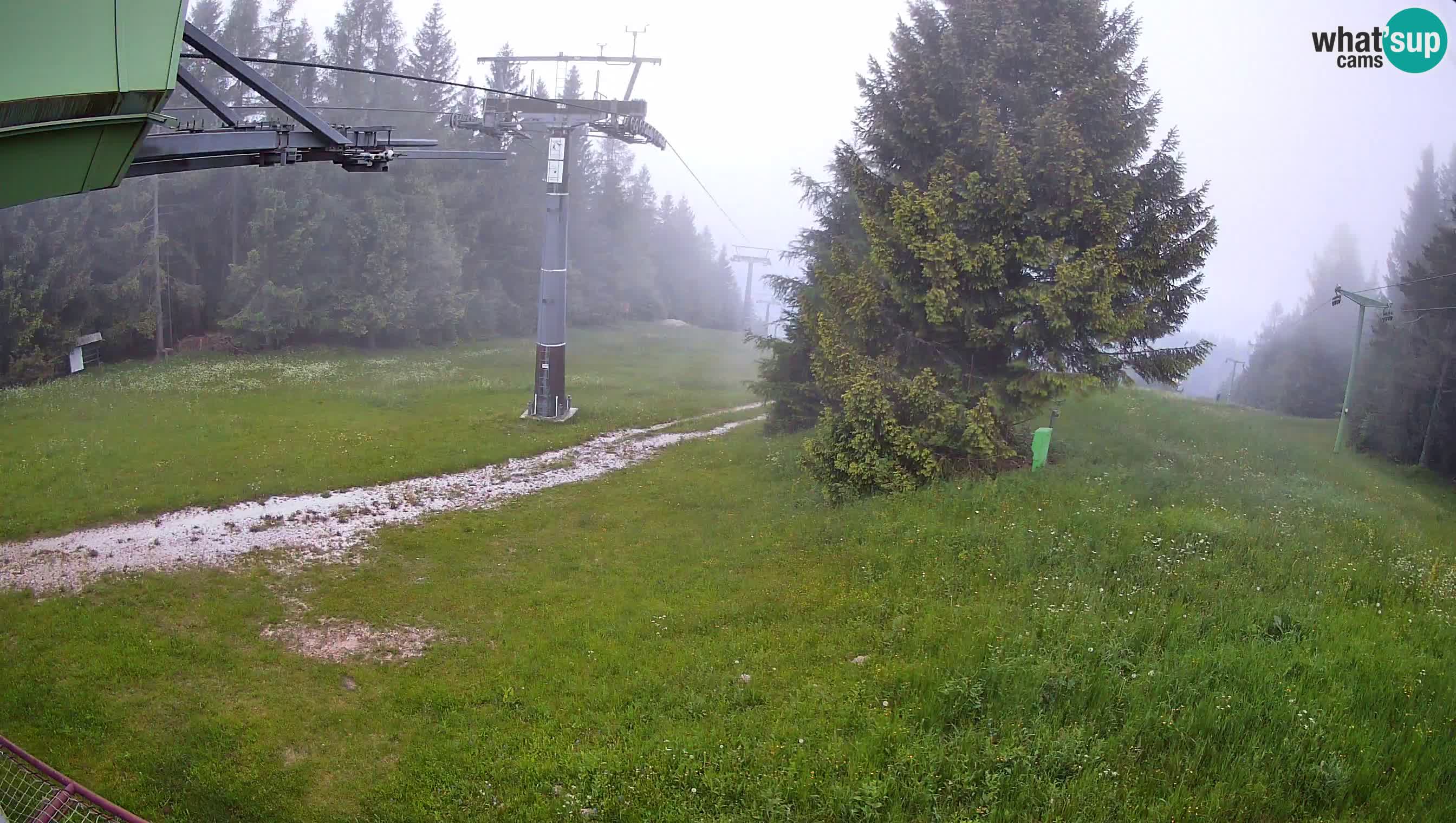 Smušišče Cerkno spletna kamera Lom zgornja proga