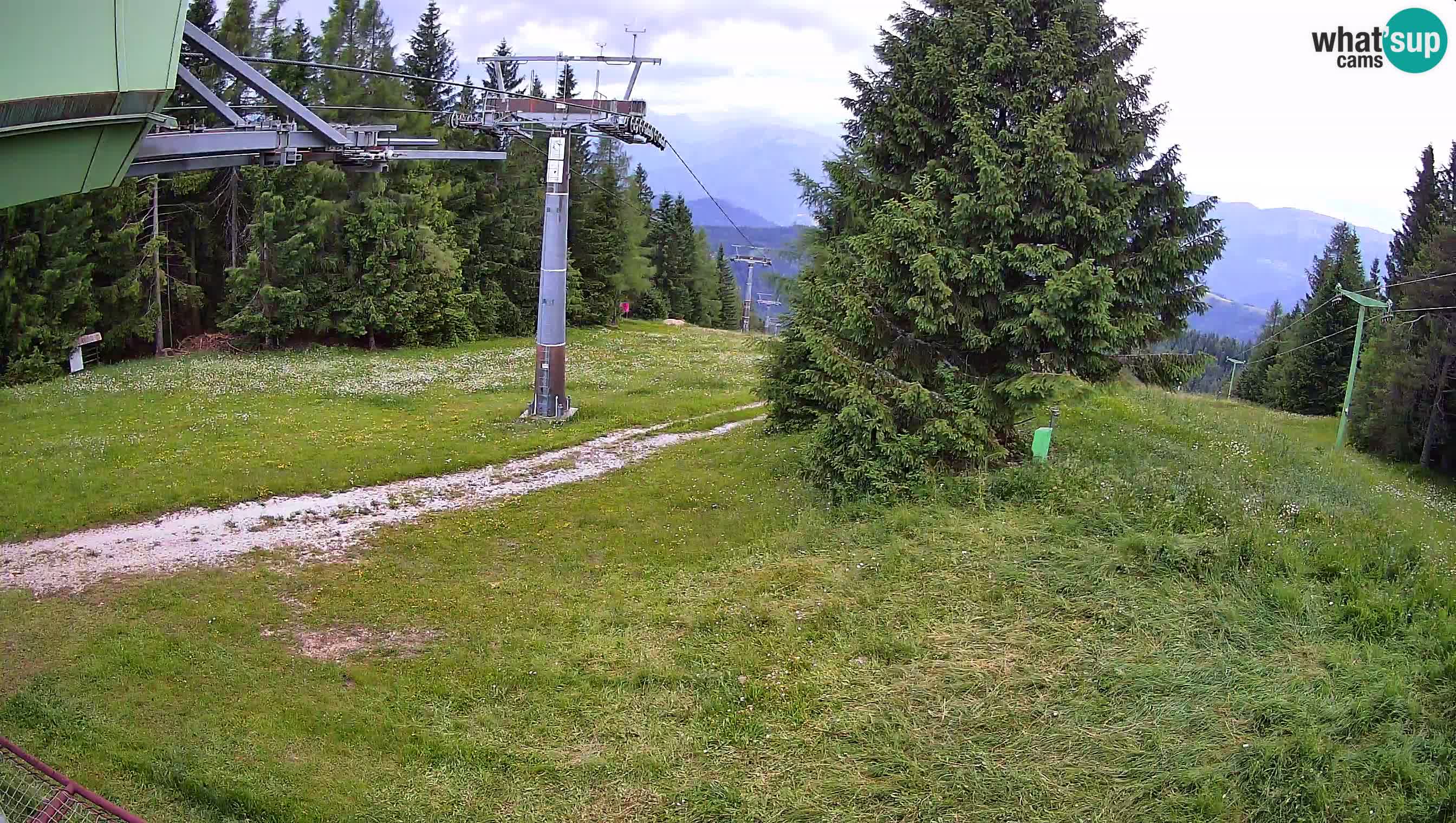 Smušišče Cerkno spletna kamera Lom zgornja proga