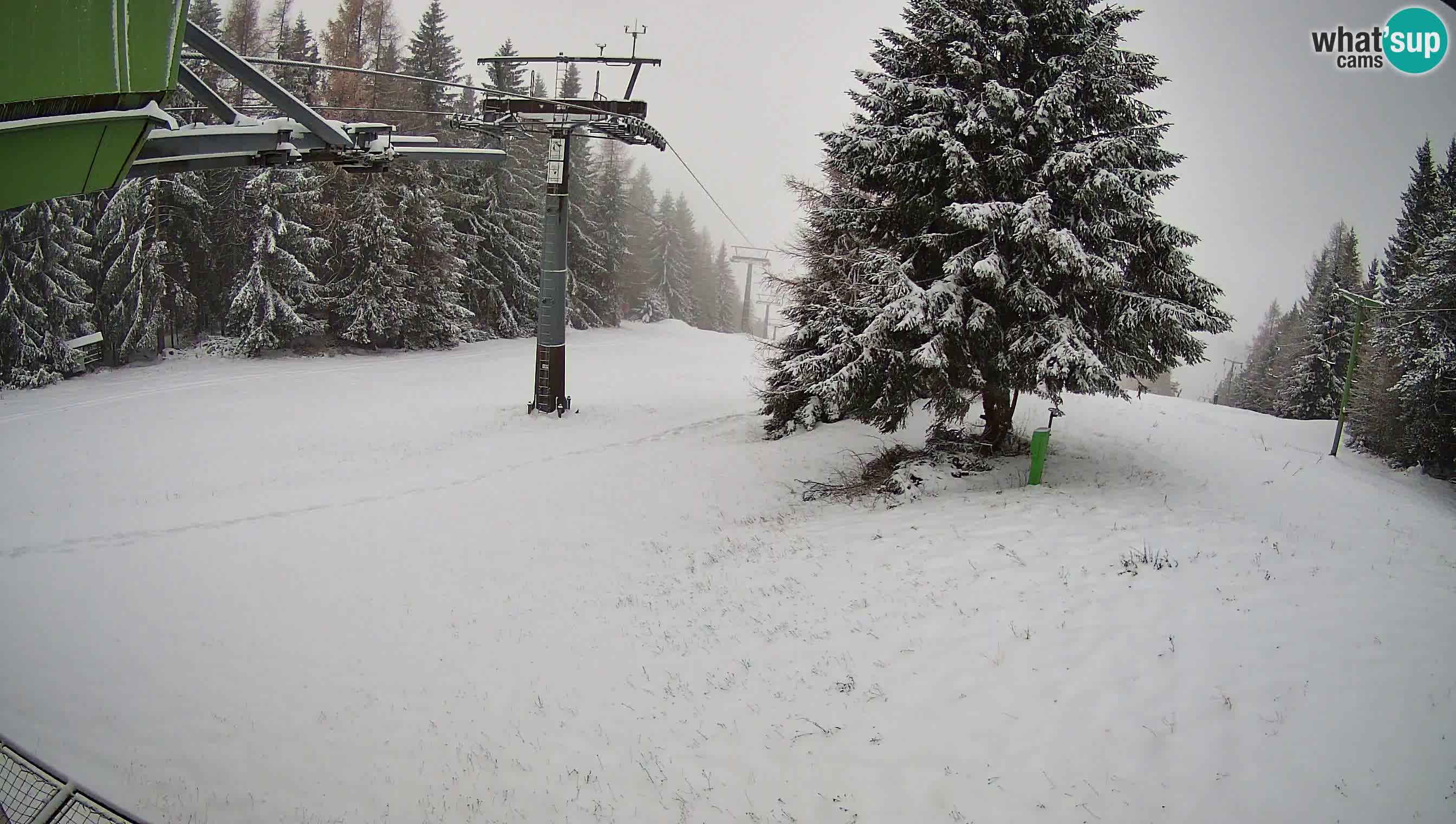 Smušišče Cerkno spletna kamera Lom zgornja proga