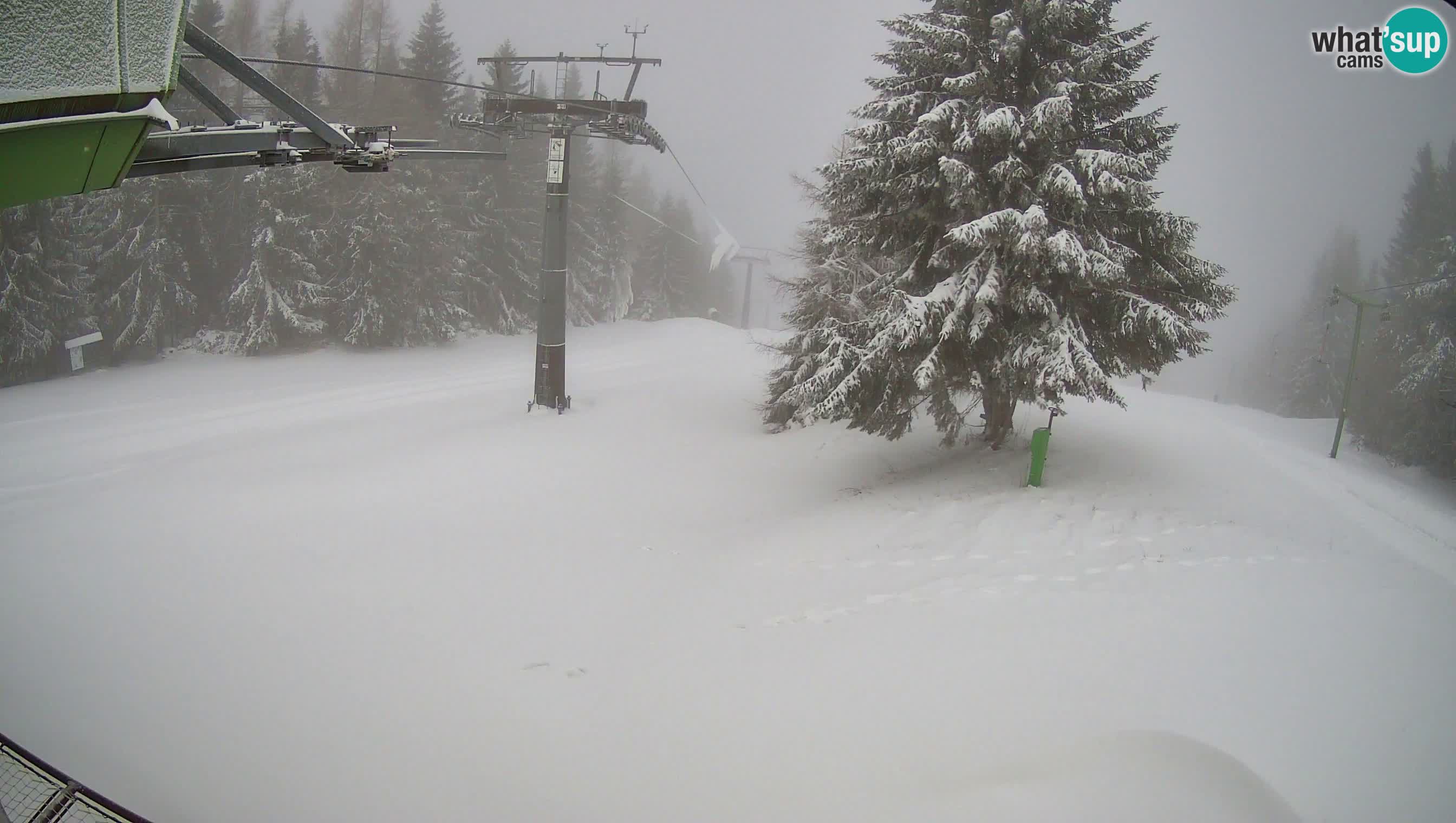 Smušišče Cerkno spletna kamera Lom zgornja proga