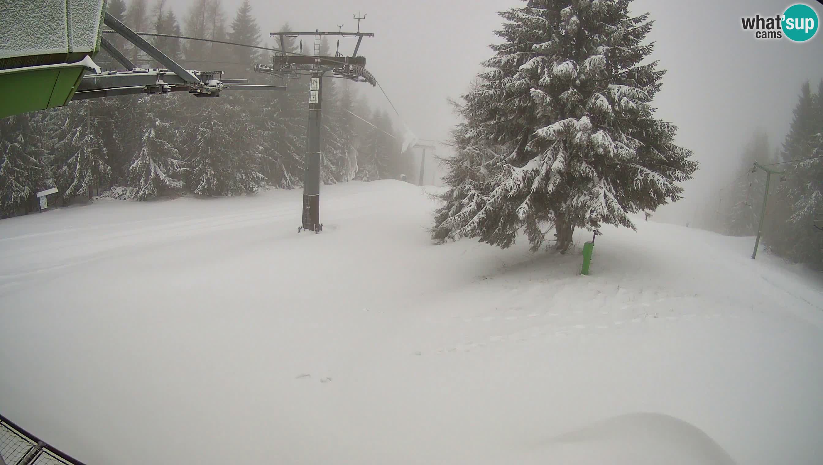 Smušišče Cerkno spletna kamera Lom zgornja proga