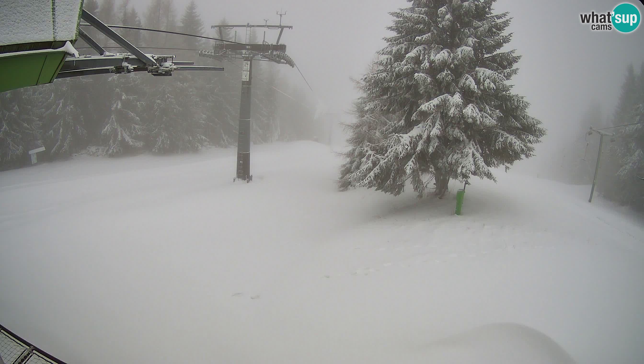 Smušišče Cerkno spletna kamera Lom zgornja proga