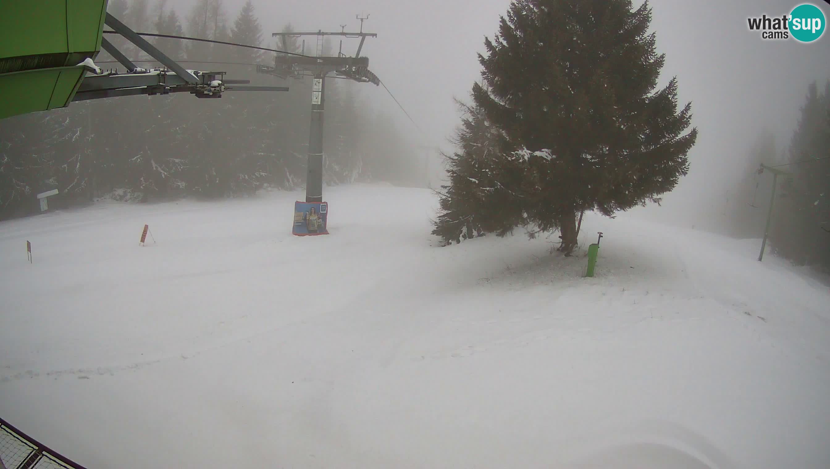 Smušišče Cerkno spletna kamera Lom zgornja proga