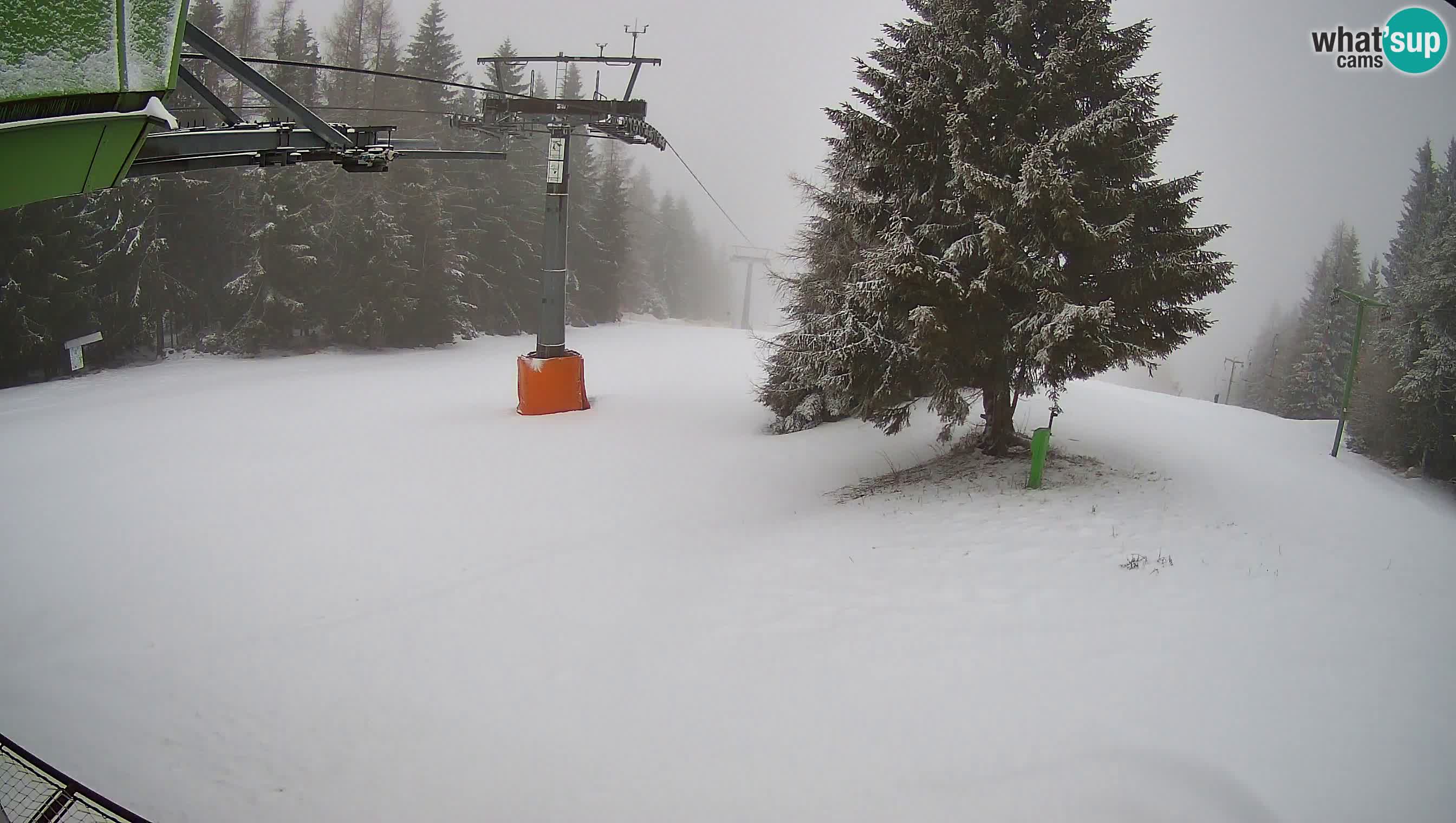 Smušišče Cerkno spletna kamera Lom zgornja proga