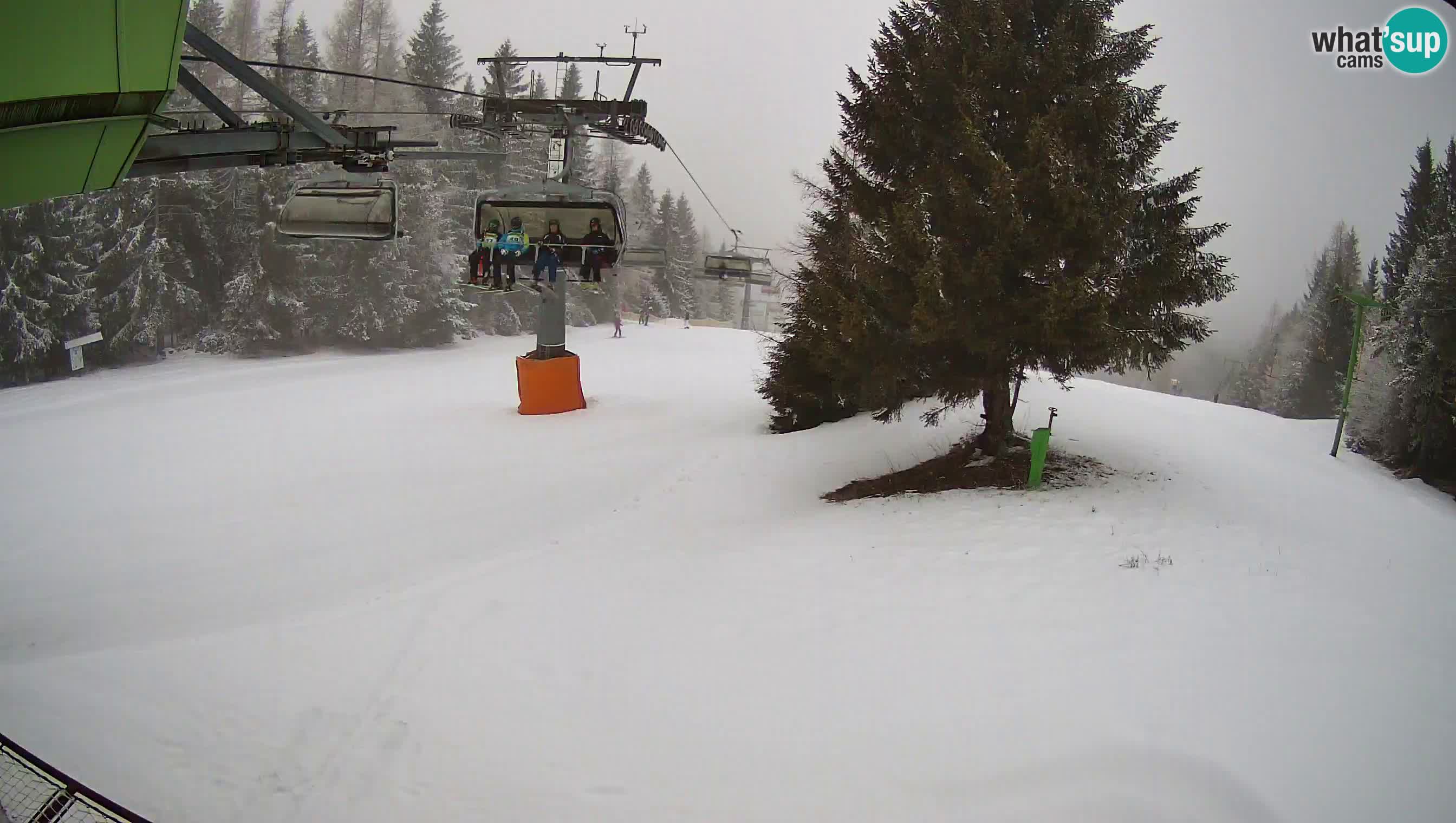 Smušišče Cerkno spletna kamera Lom zgornja proga