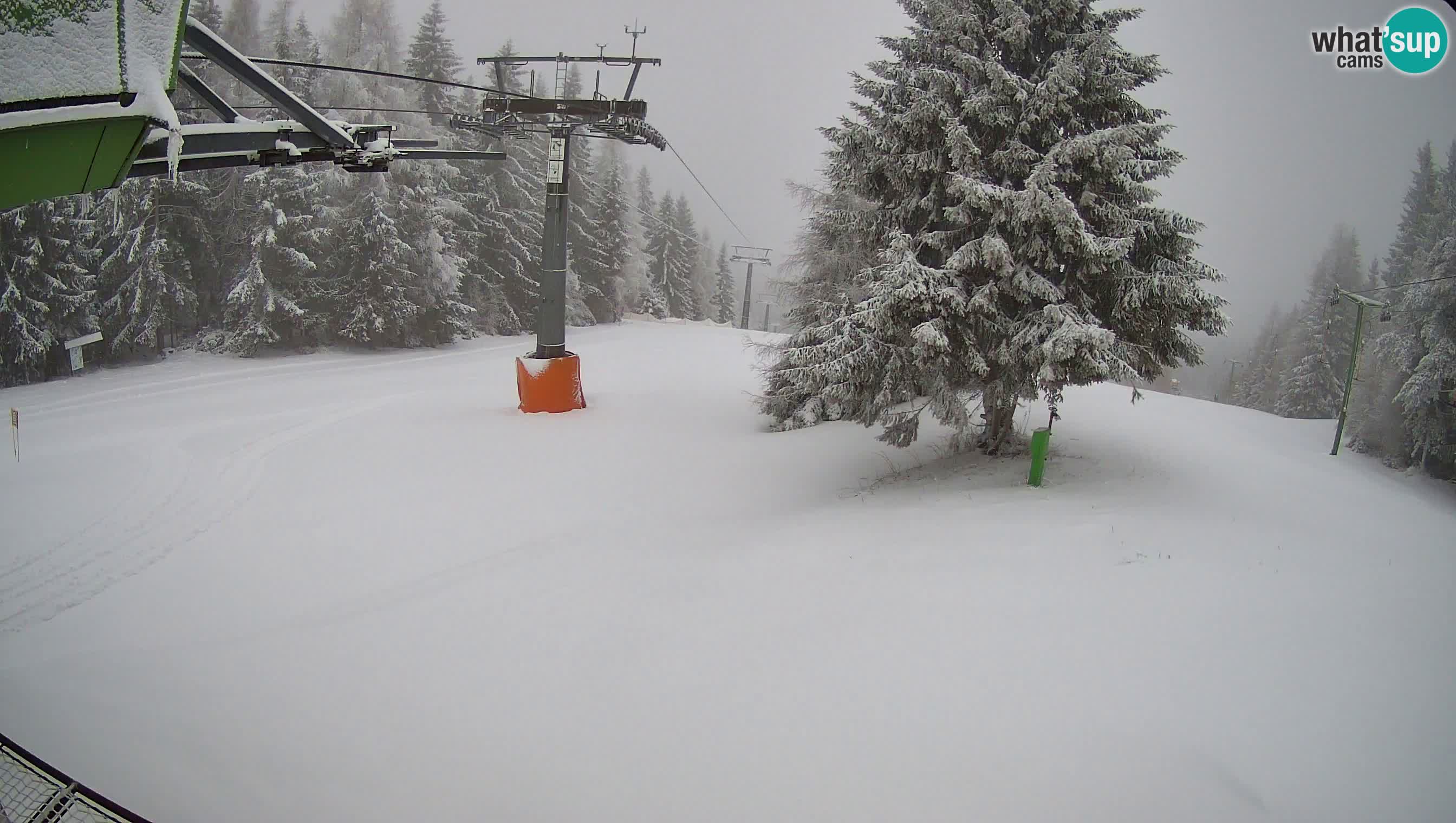 Smušišče Cerkno spletna kamera Lom zgornja proga