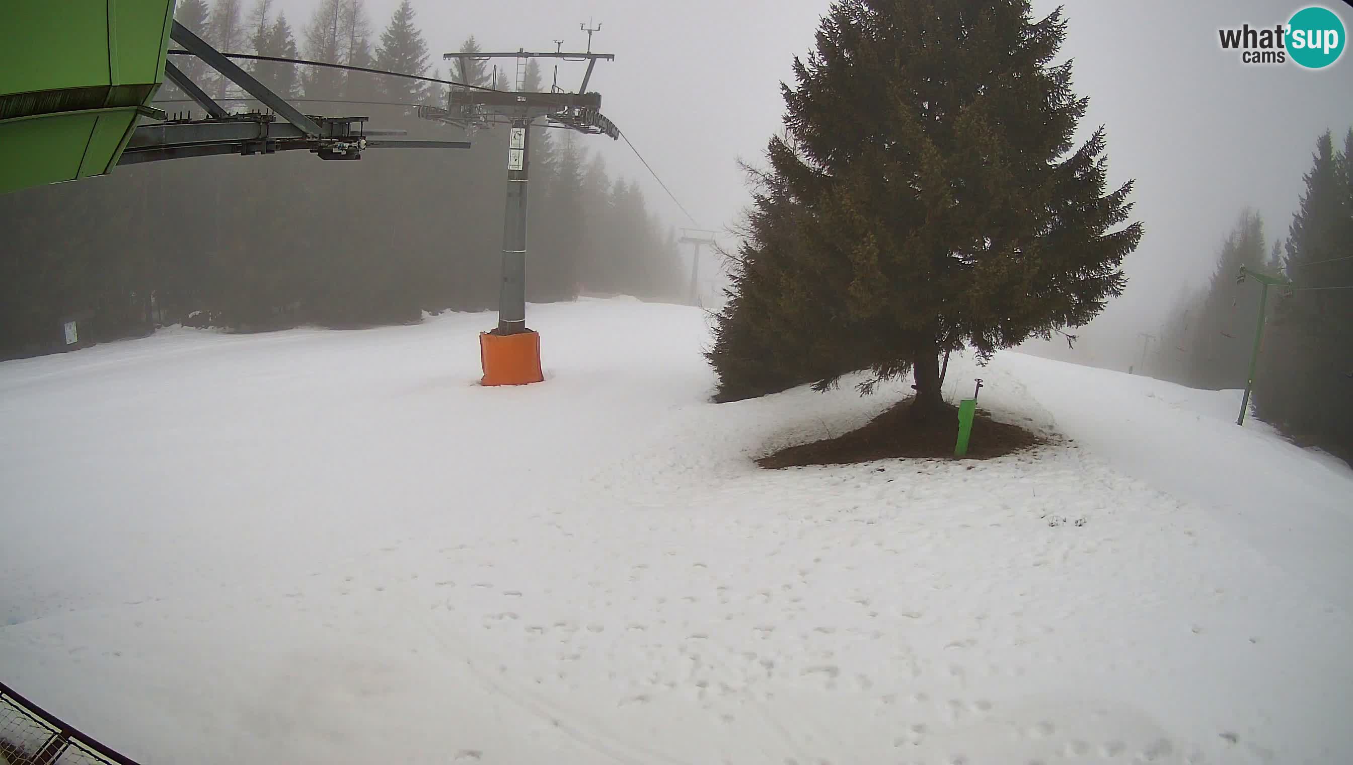 Smušišče Cerkno spletna kamera Lom zgornja proga