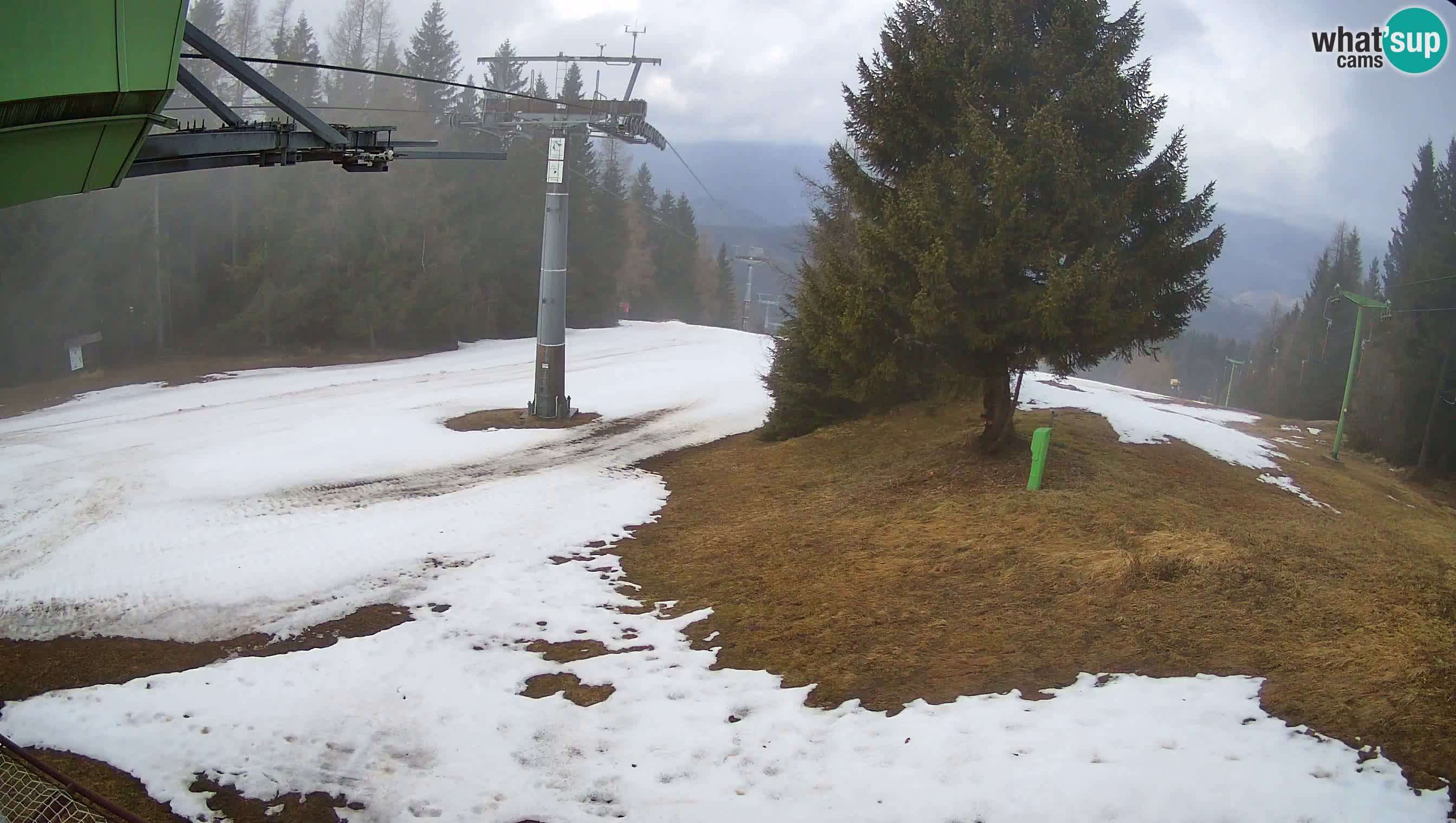 Smušišče Cerkno spletna kamera Lom zgornja proga
