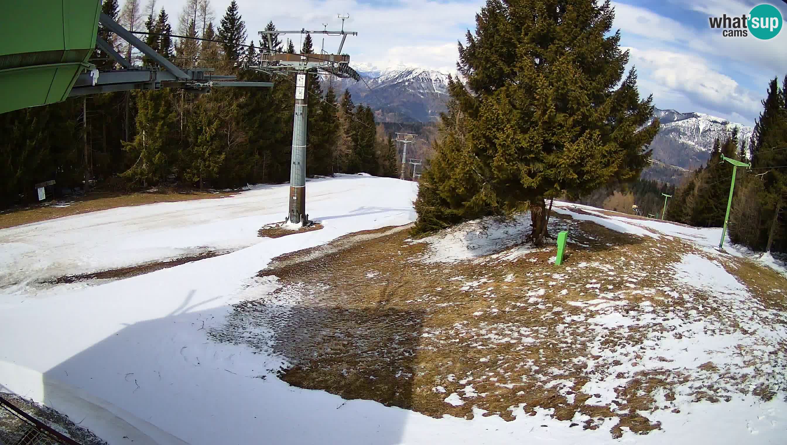 Smušišče Cerkno spletna kamera Lom zgornja proga