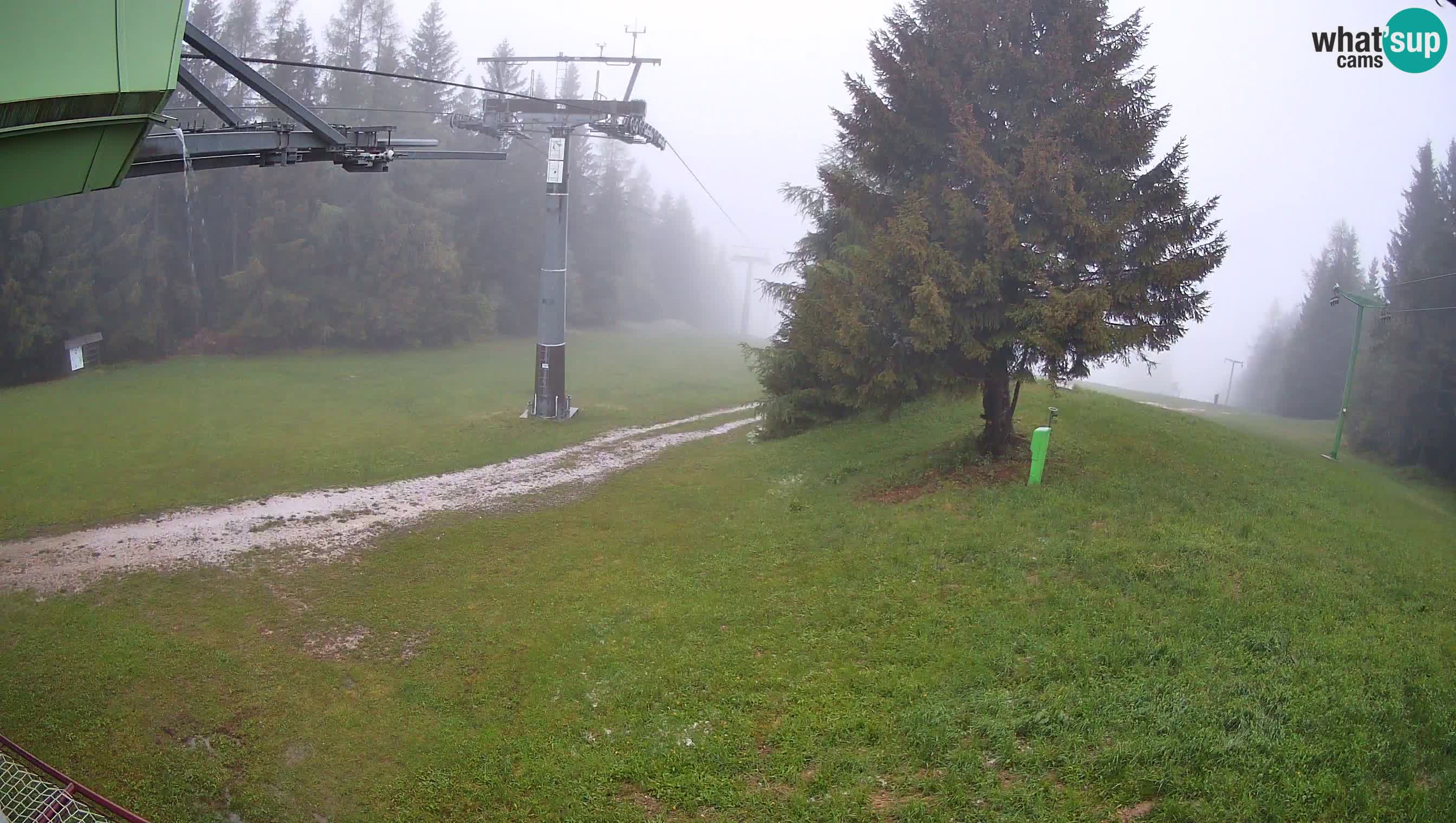 Smušišče Cerkno spletna kamera Lom zgornja proga