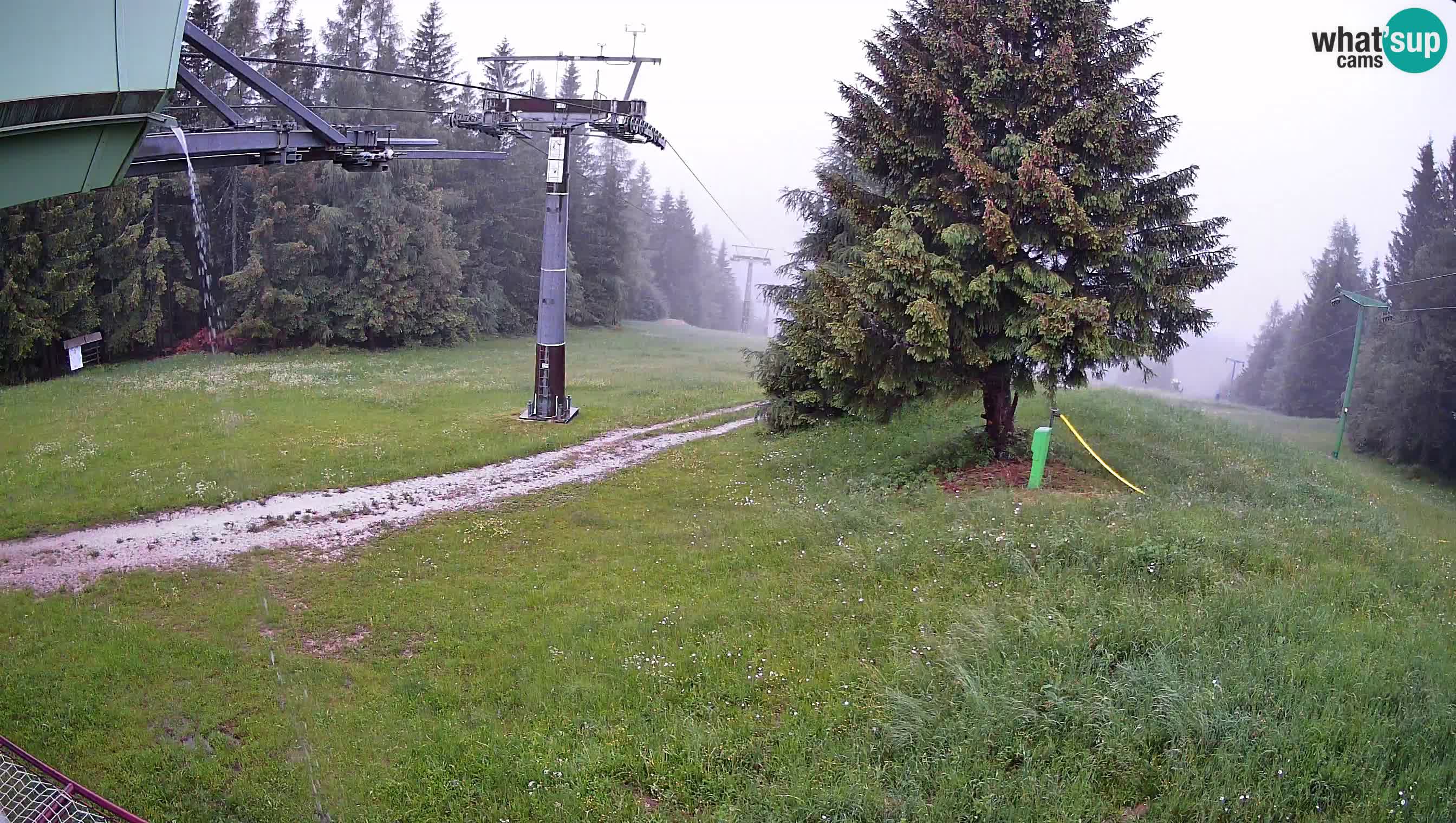 Smušišče Cerkno spletna kamera Lom zgornja proga