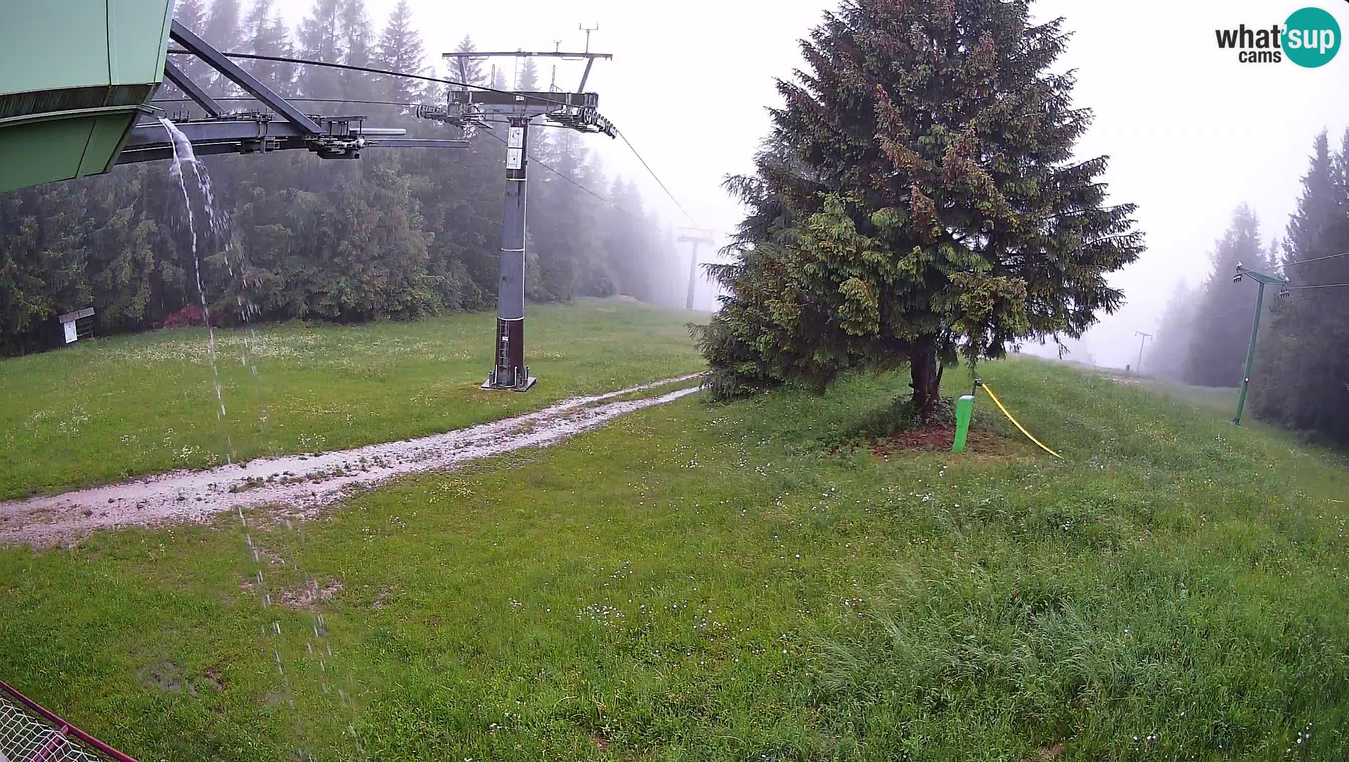 Smušišče Cerkno spletna kamera Lom zgornja proga