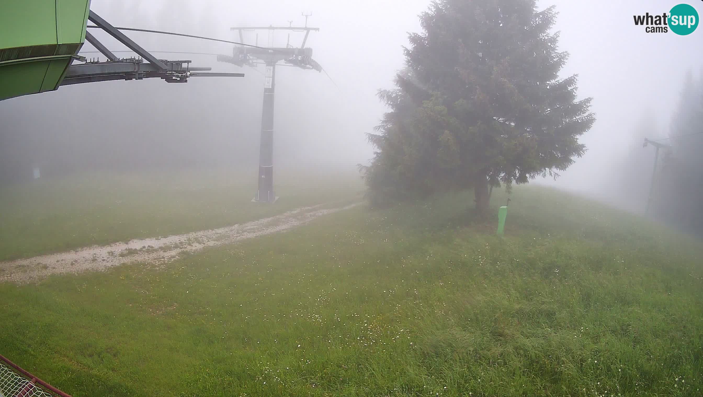 Smušišče Cerkno spletna kamera Lom zgornja proga