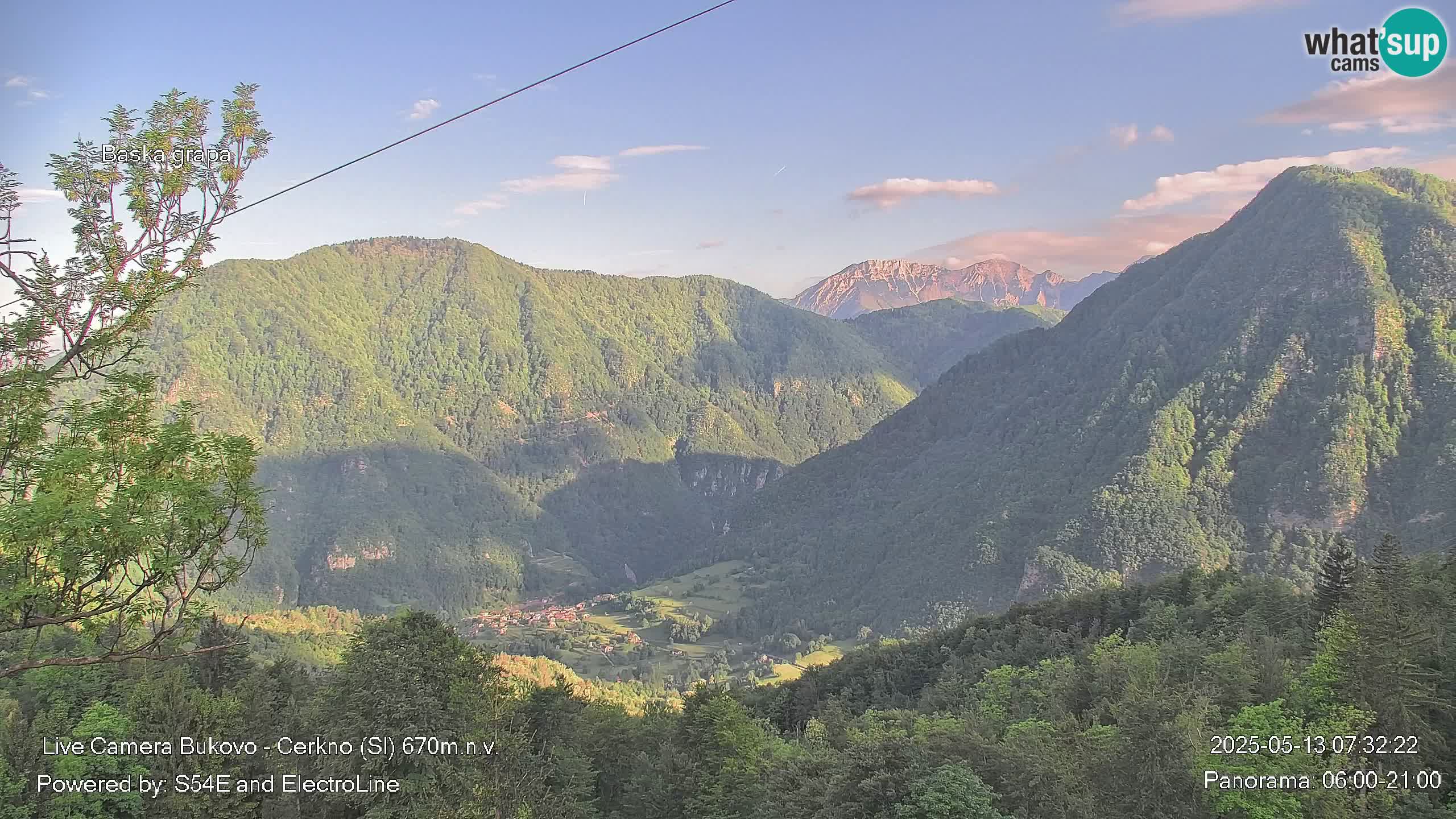 Web kamera Bukovo – Baška grapa | Cerkno | Slovenija