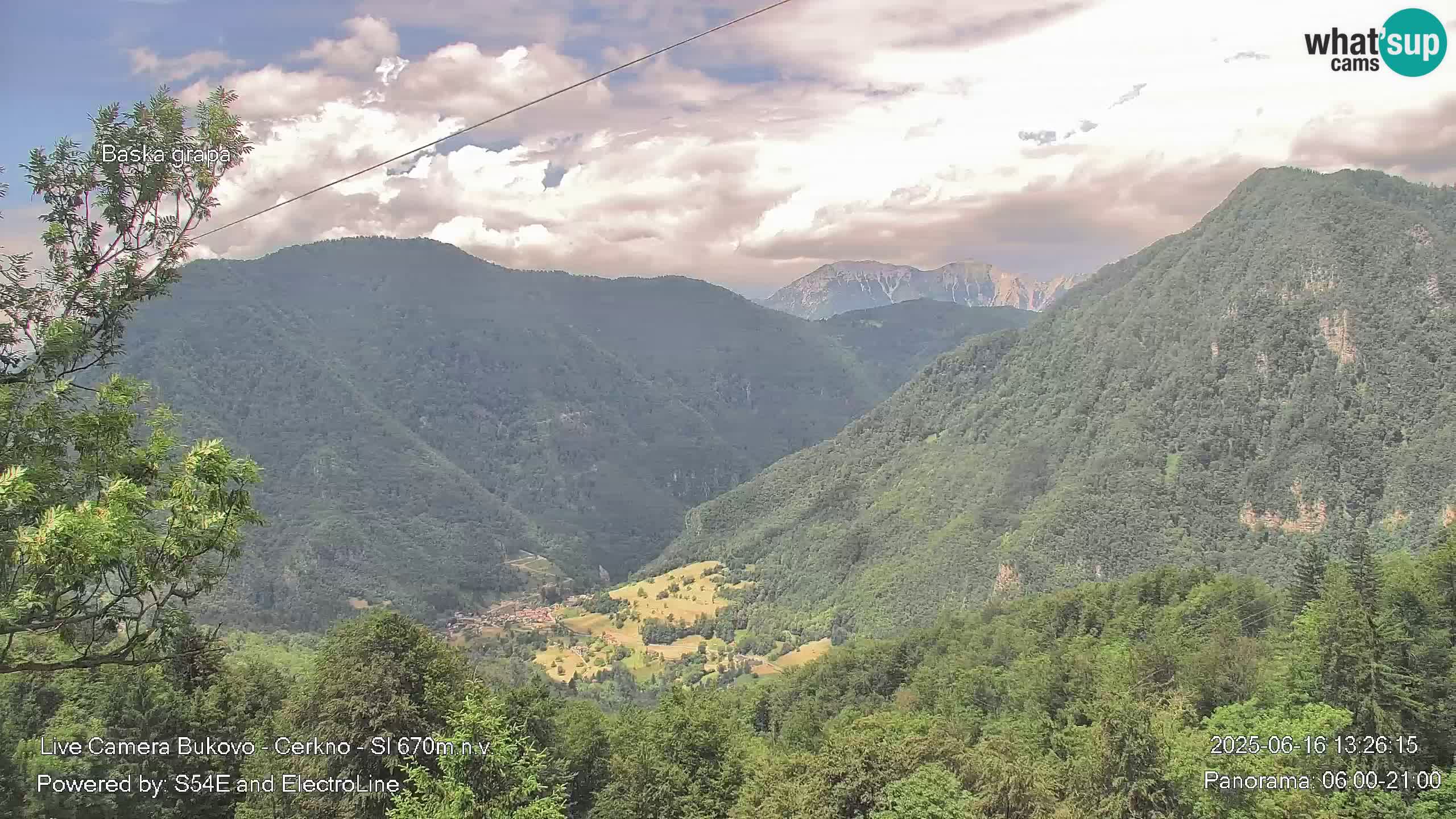 Web kamera Bukovo – Baška grapa | Cerkno | Slovenija
