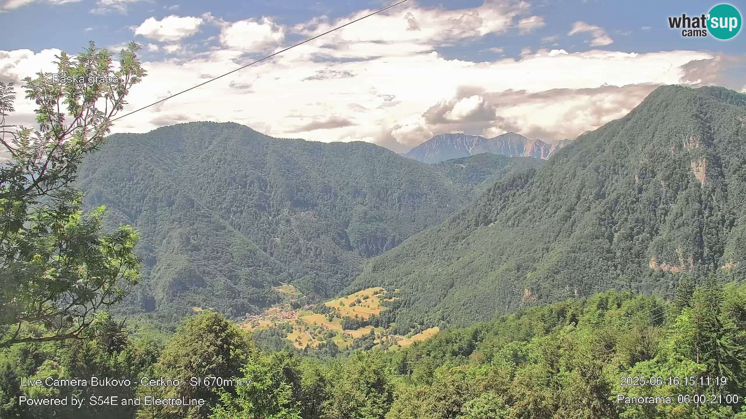 Web kamera Bukovo – Baška grapa | Cerkno | Slovenija