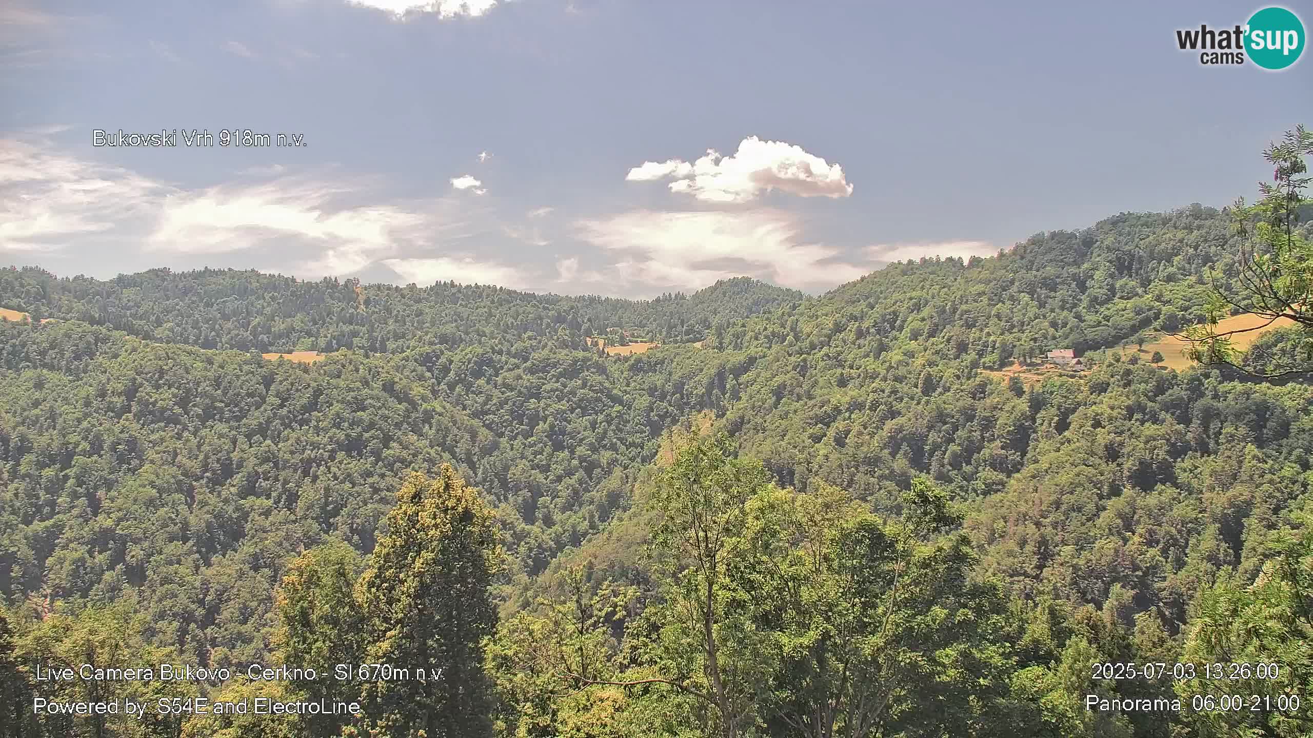 Web kamera Bukovo – Baška grapa | Cerkno | Slovenija