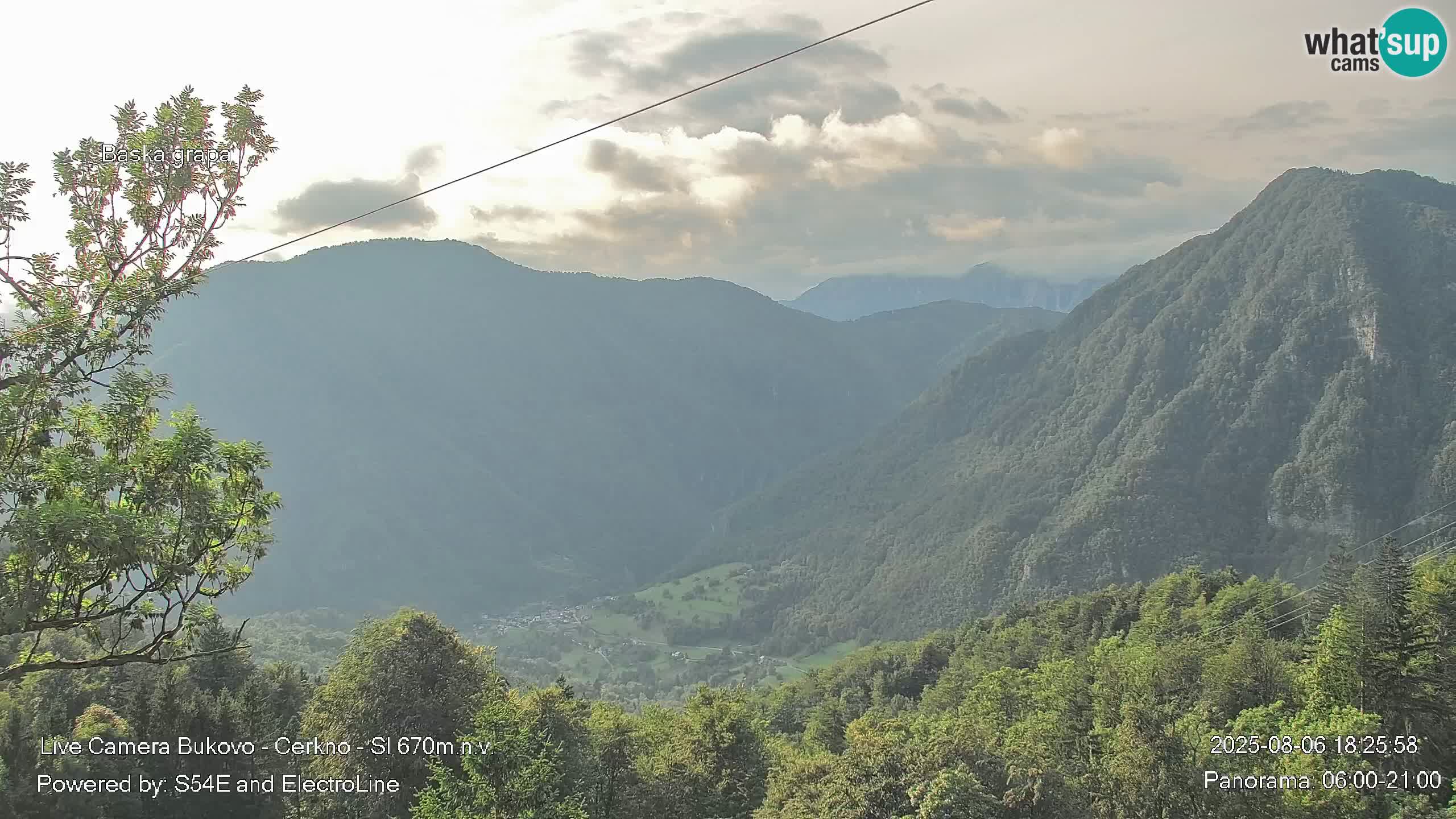 Web kamera Bukovo – Baška grapa | Cerkno | Slovenija
