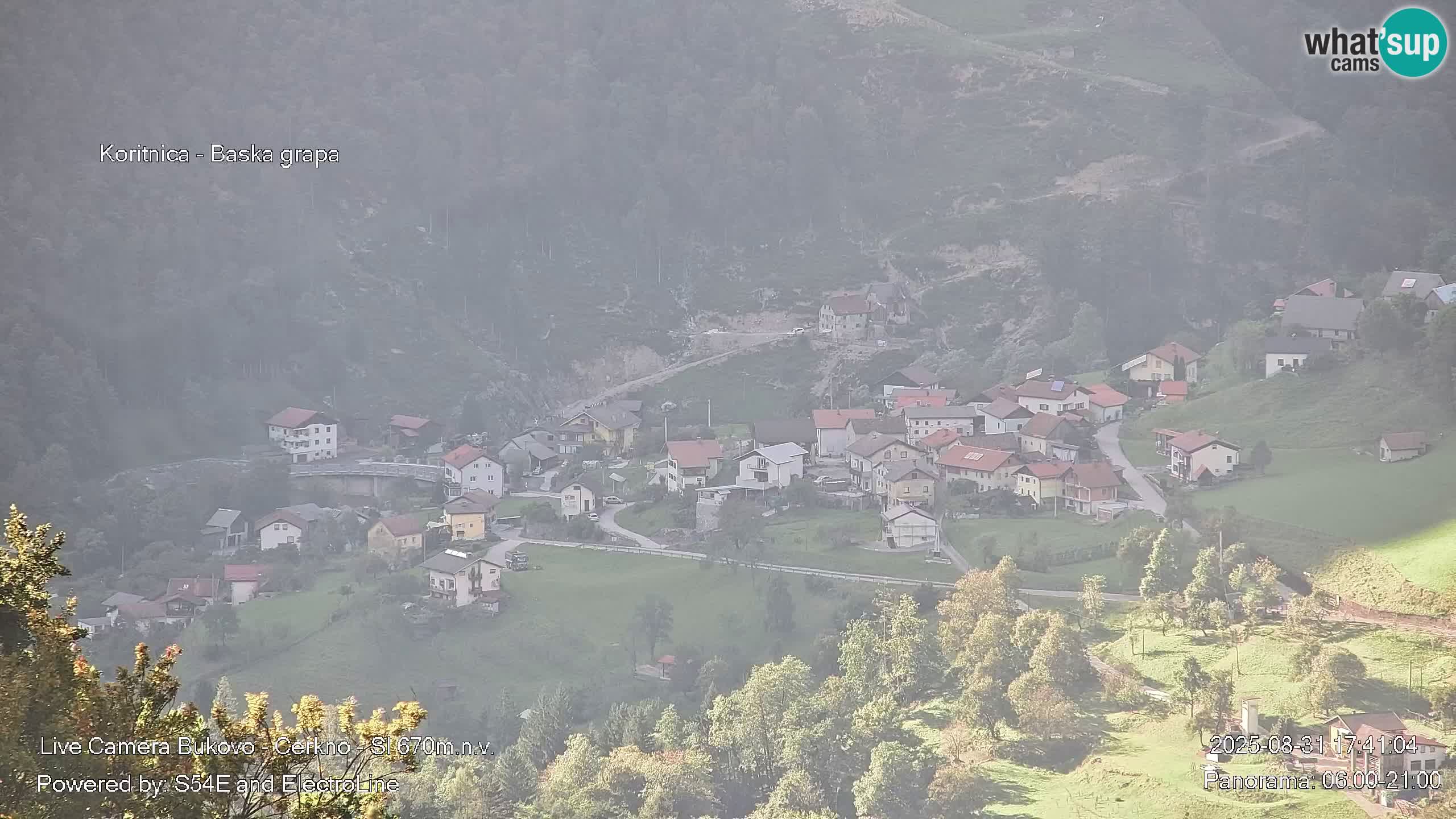 Web kamera Bukovo – Baška grapa | Cerkno | Slovenija