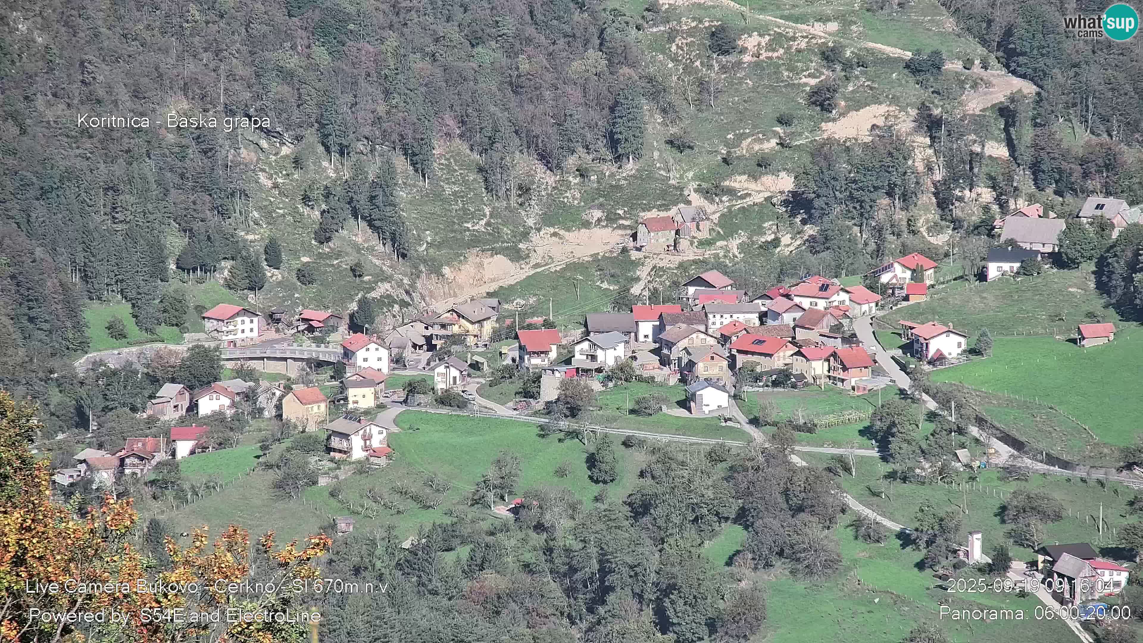 Web kamera Bukovo – Baška grapa | Cerkno | Slovenija