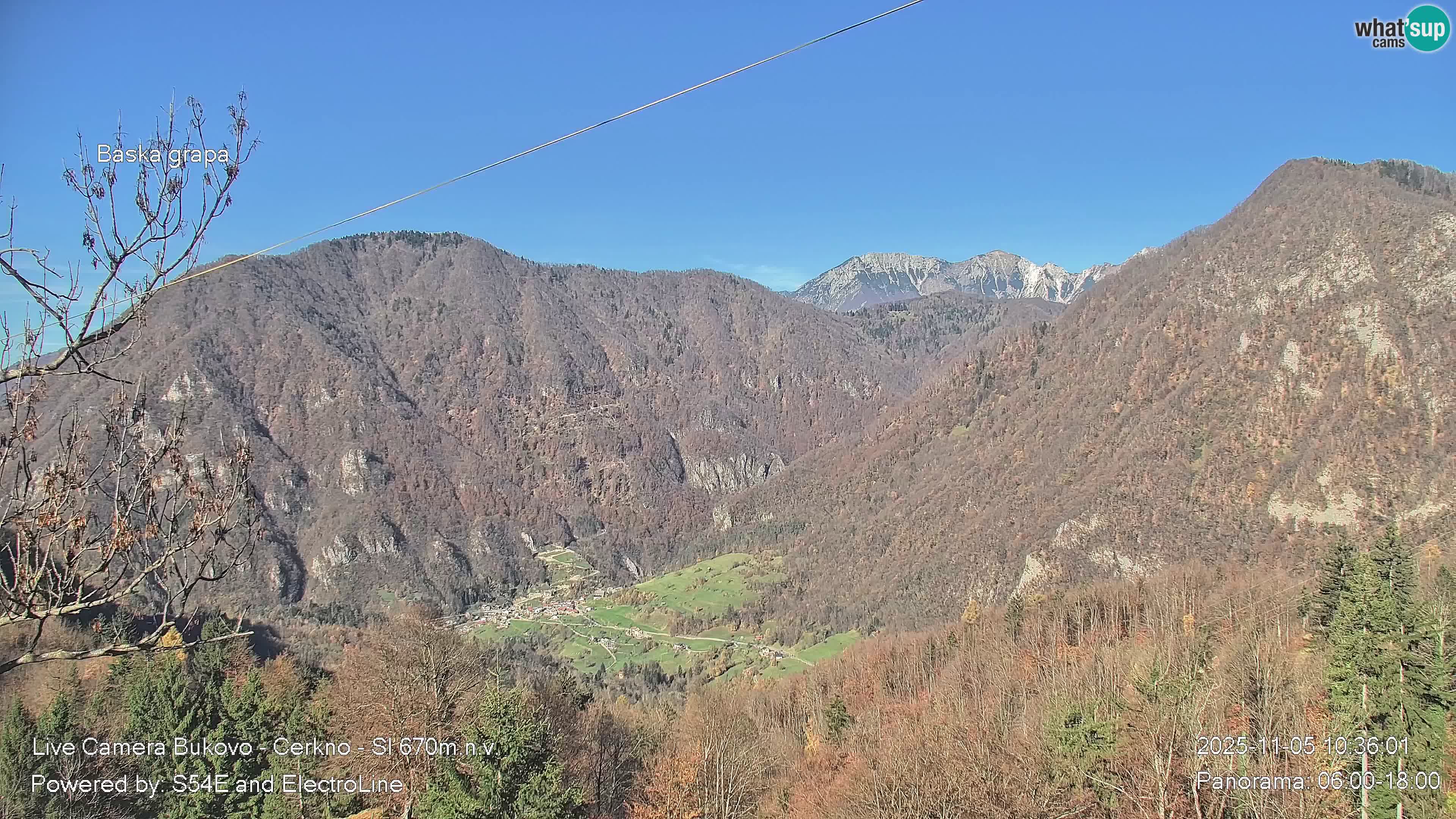 Web kamera Bukovo – Baška grapa | Cerkno | Slovenija