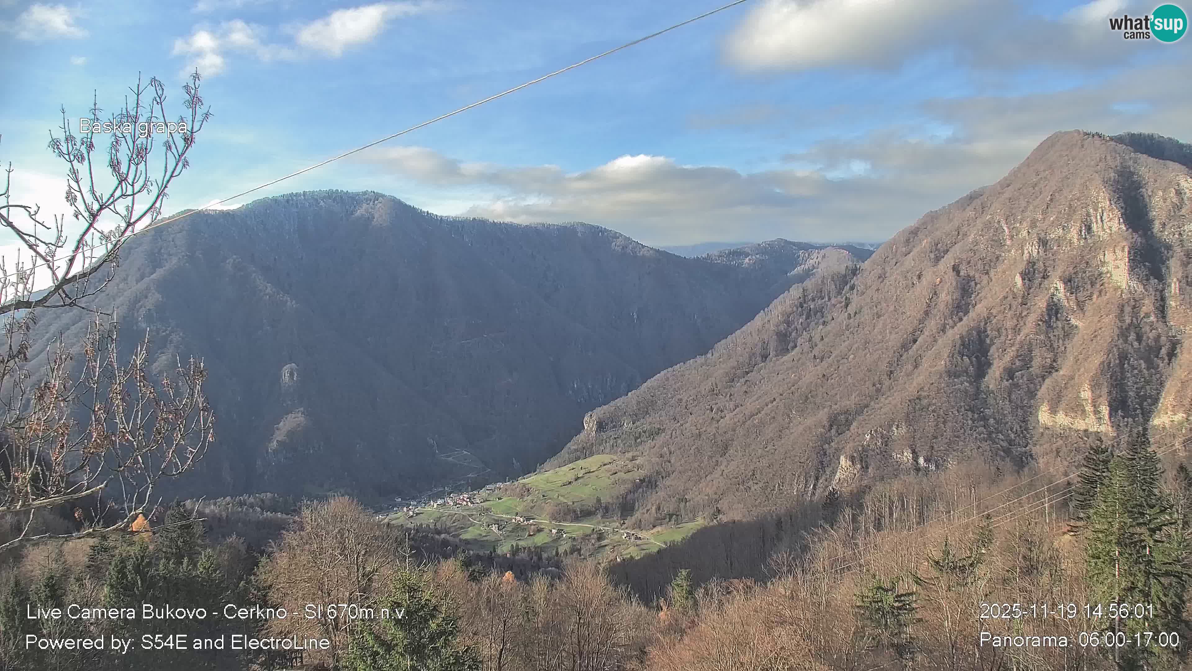 Web kamera Bukovo – Baška grapa | Cerkno | Slovenija