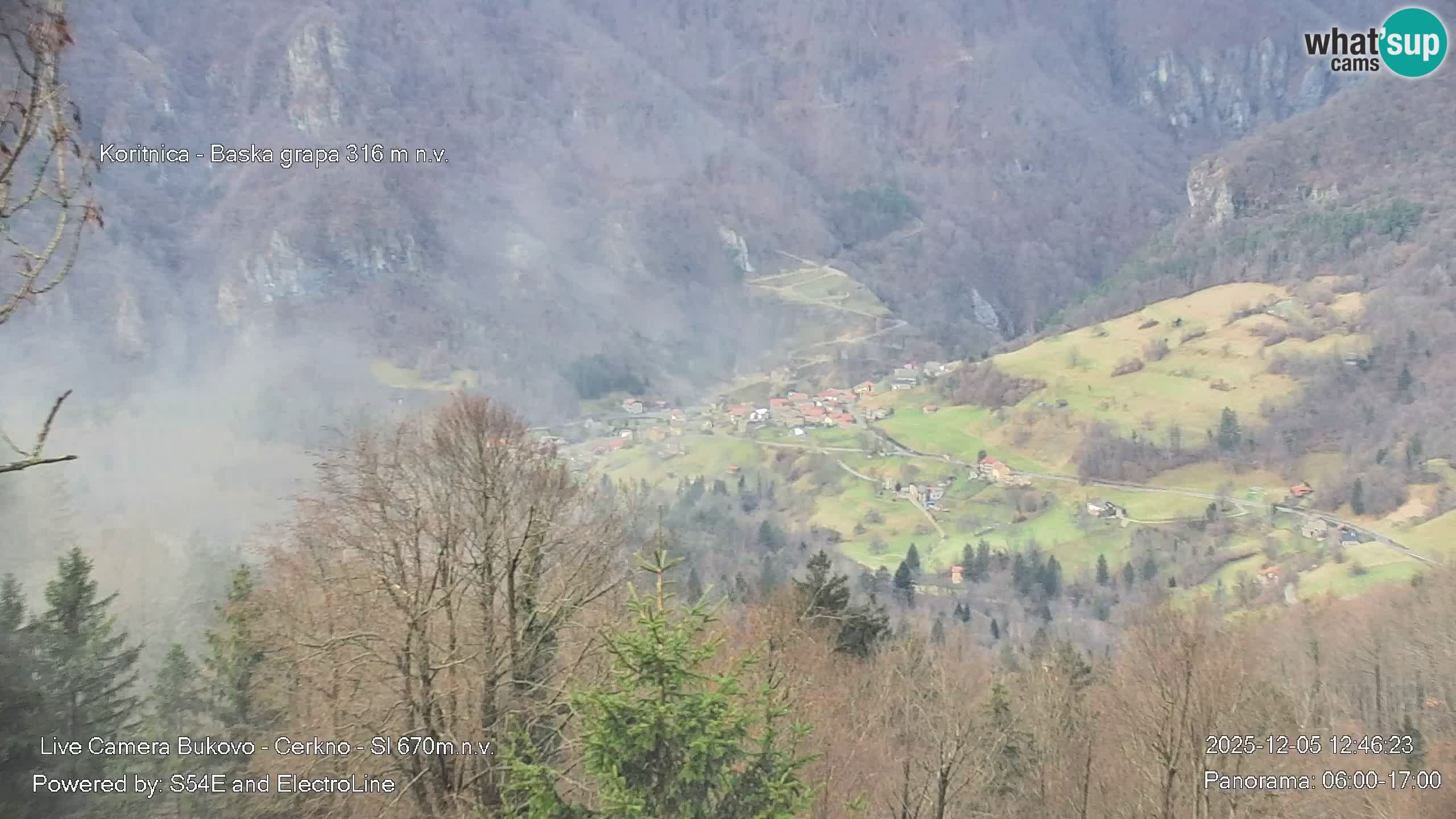 Web kamera Bukovo – Baška grapa | Cerkno | Slovenija