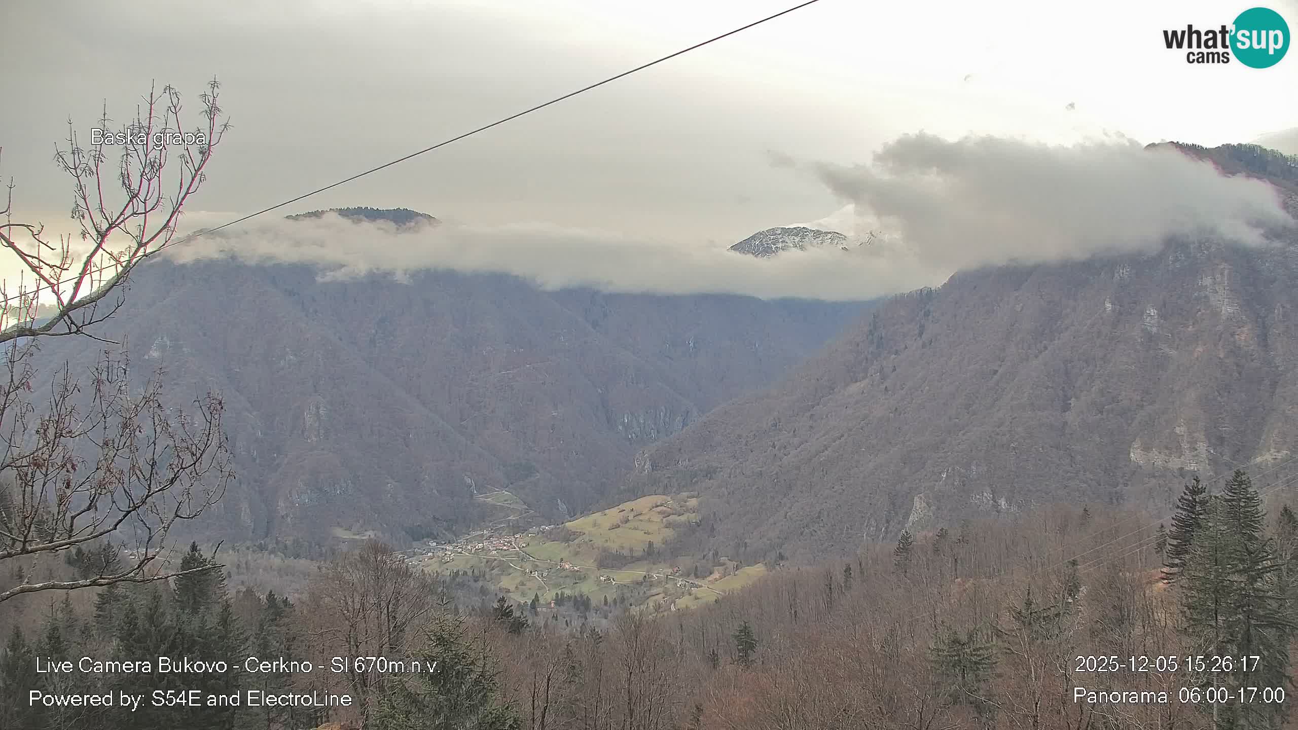 Webcam Bukovo – Baška grapa | Cerkno | Slovénie