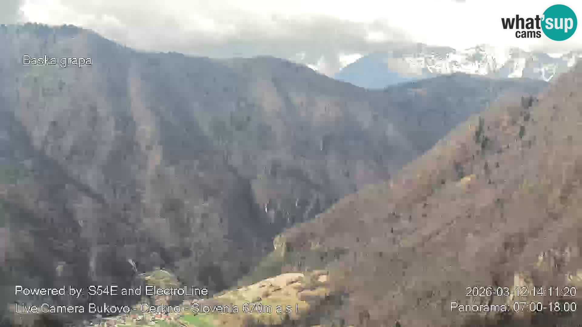 Webcam en vivo Bukovo – Baška grapa | Cerkno | Eslovenia
