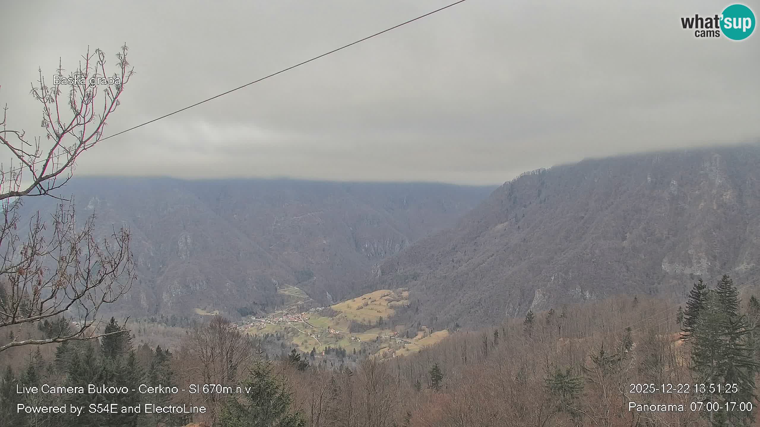 Webcam Bukovo – Baška grapa | Cerkno | Slovénie