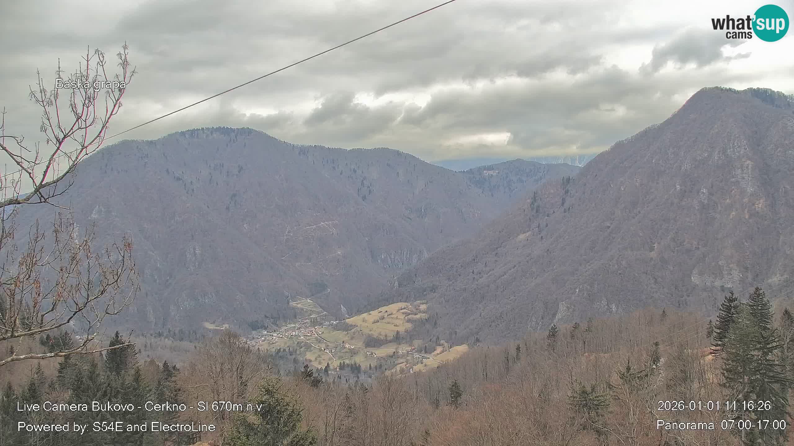 Web kamera Bukovo – Baška grapa | Cerkno | Slovenija