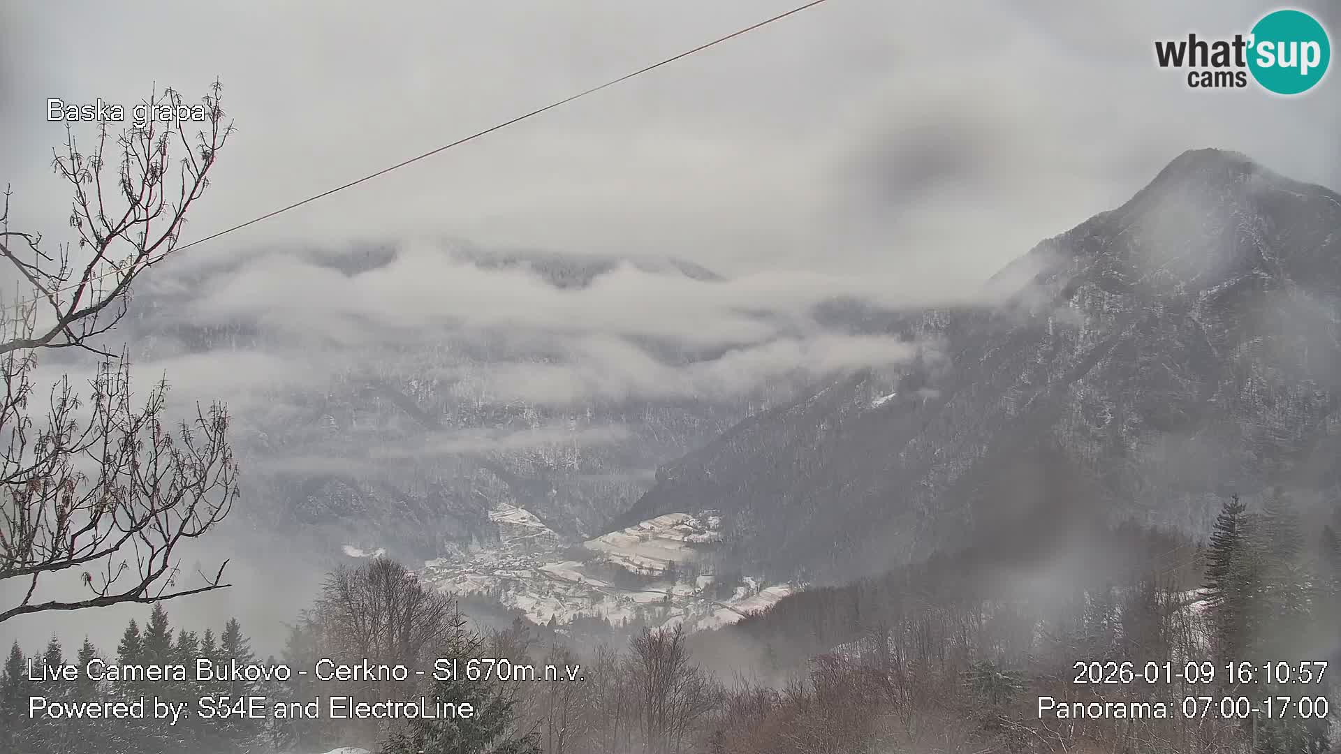 Web kamera Bukovo – Baška grapa | Cerkno | Slovenija