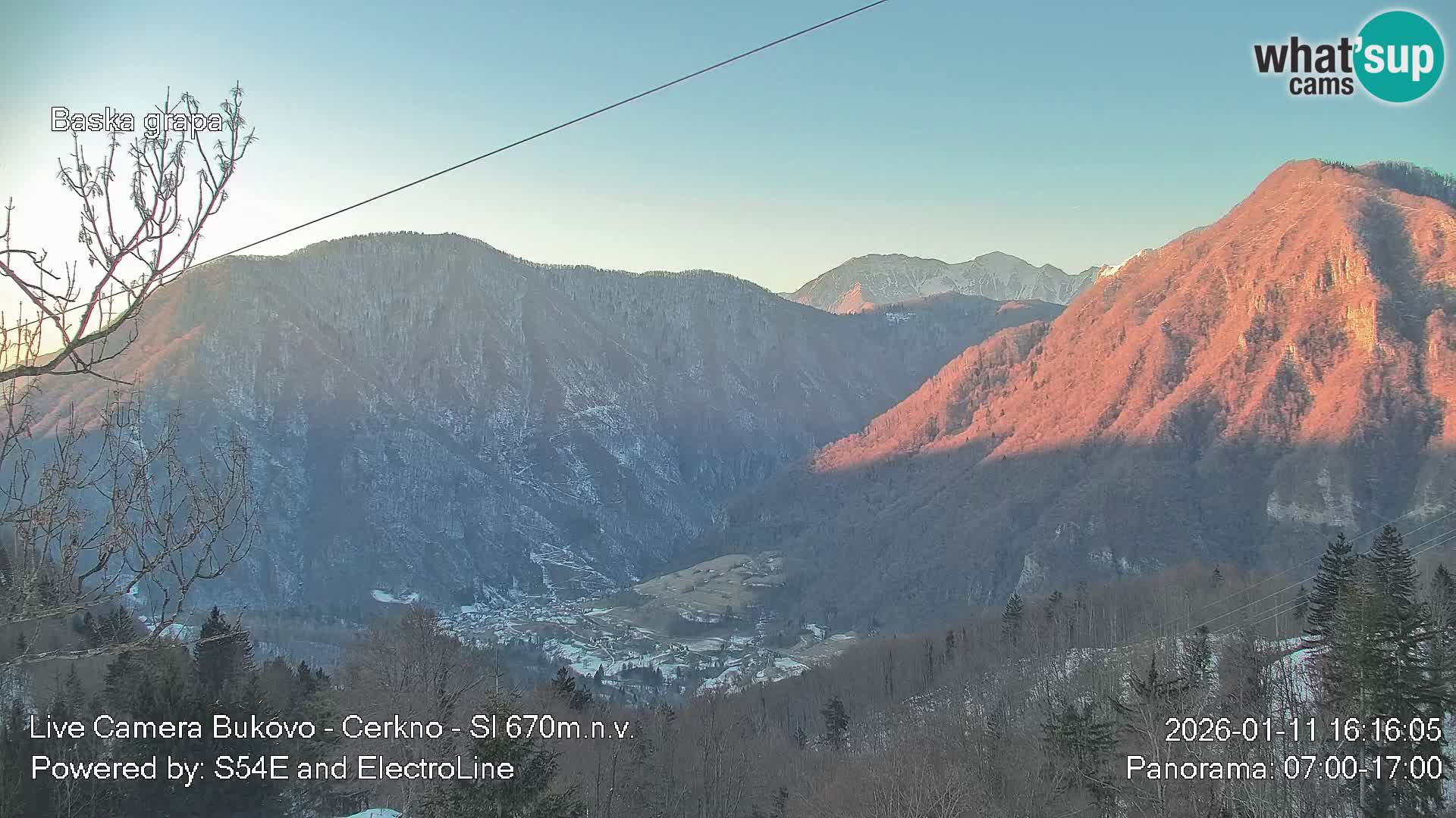 Web kamera Bukovo – Baška grapa | Cerkno | Slovenija