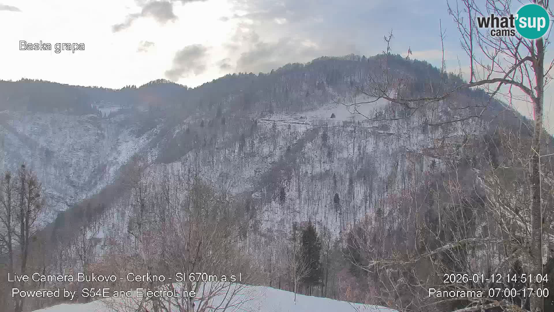 Webcam en vivo Bukovo – Baška grapa | Cerkno | Eslovenia