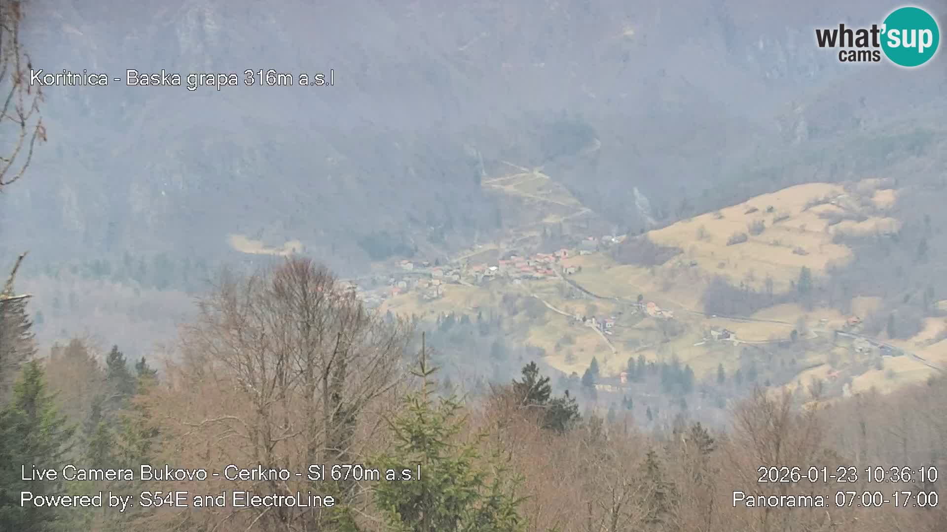 Web kamera Bukovo – Baška grapa | Cerkno | Slovenija