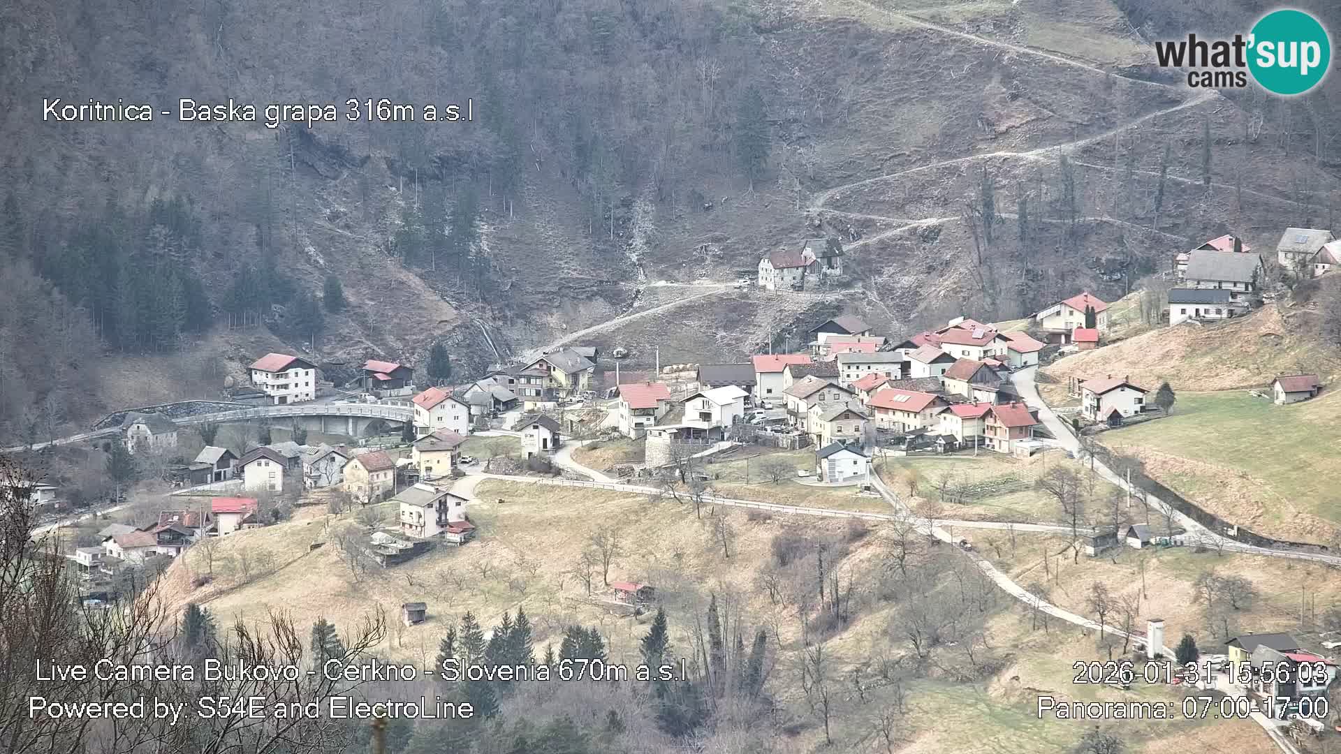 Webcam Bukovo – Baška grapa | Cerkno | Slovénie