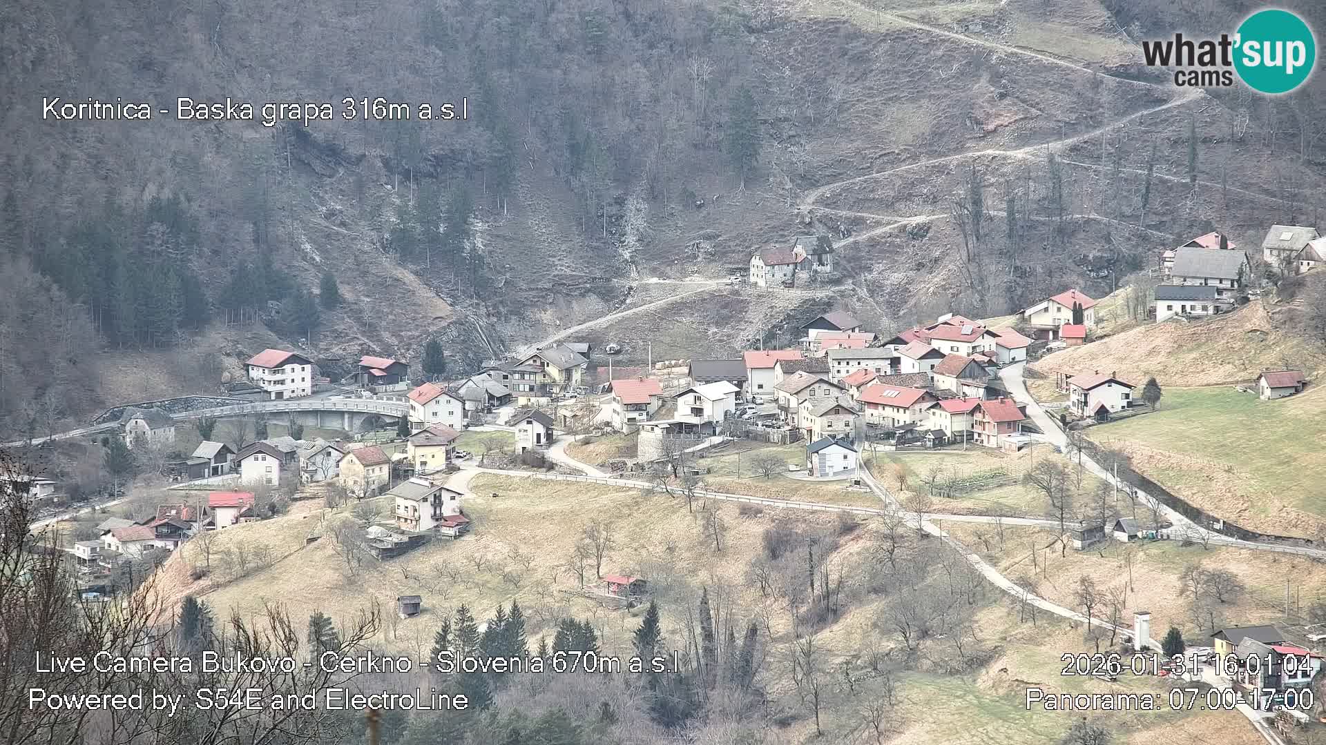 Webcam Bukovo – Baška grapa | Cerkno | Slovénie