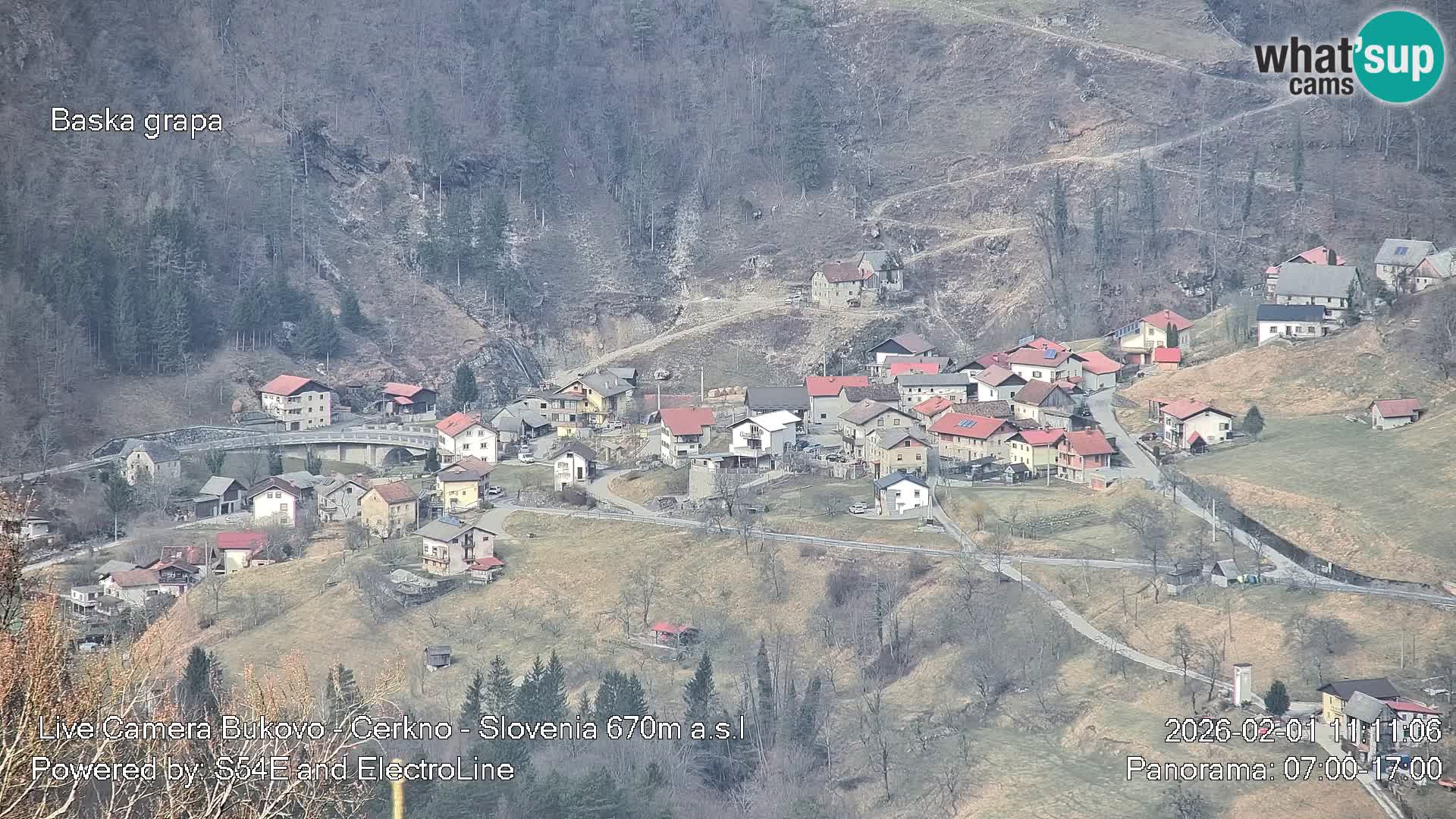 Web kamera Bukovo – Baška grapa | Cerkno | Slovenija