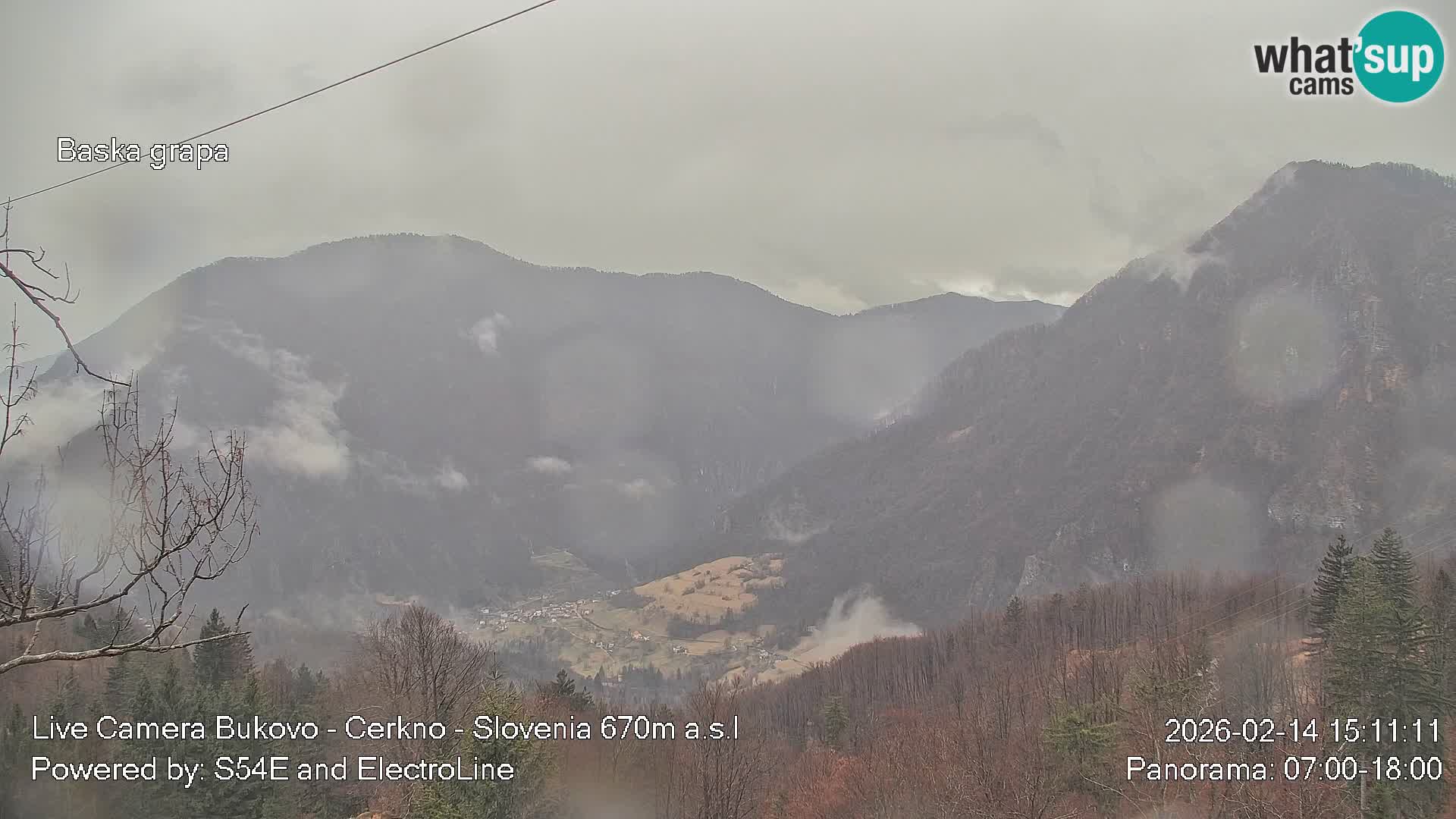 Web kamera Bukovo – Baška grapa | Cerkno | Slovenija