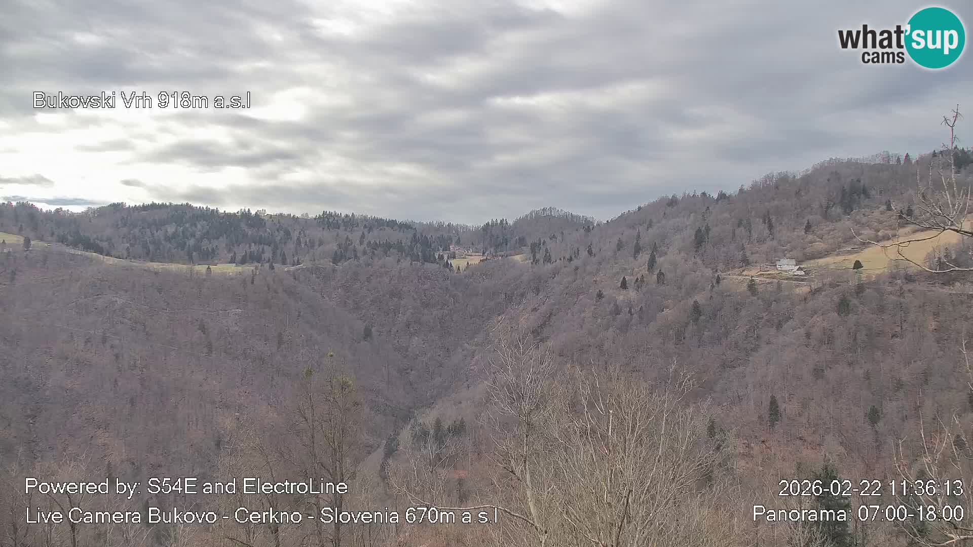 Web kamera Bukovo – Baška grapa | Cerkno | Slovenija