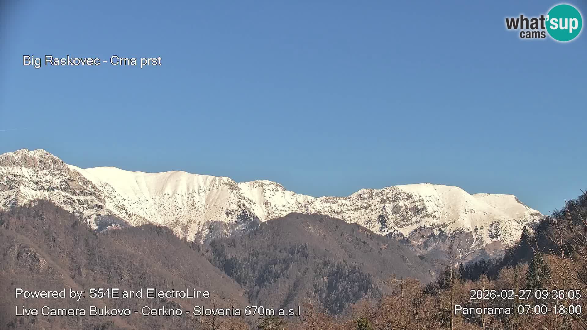 Web kamera Bukovo – Baška grapa | Cerkno | Slovenija